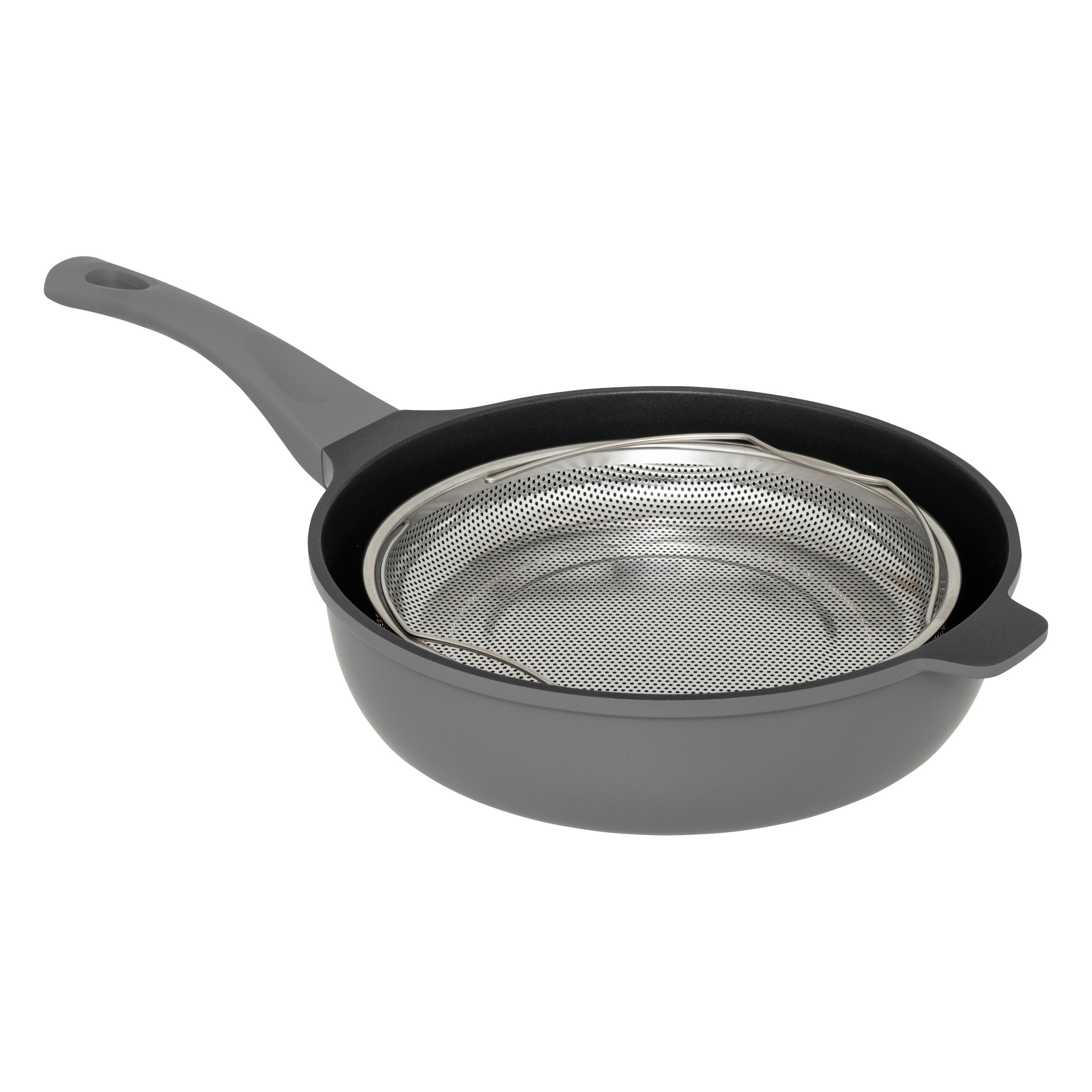 Tigaie adanca alu turnat 28 cm gri - Five