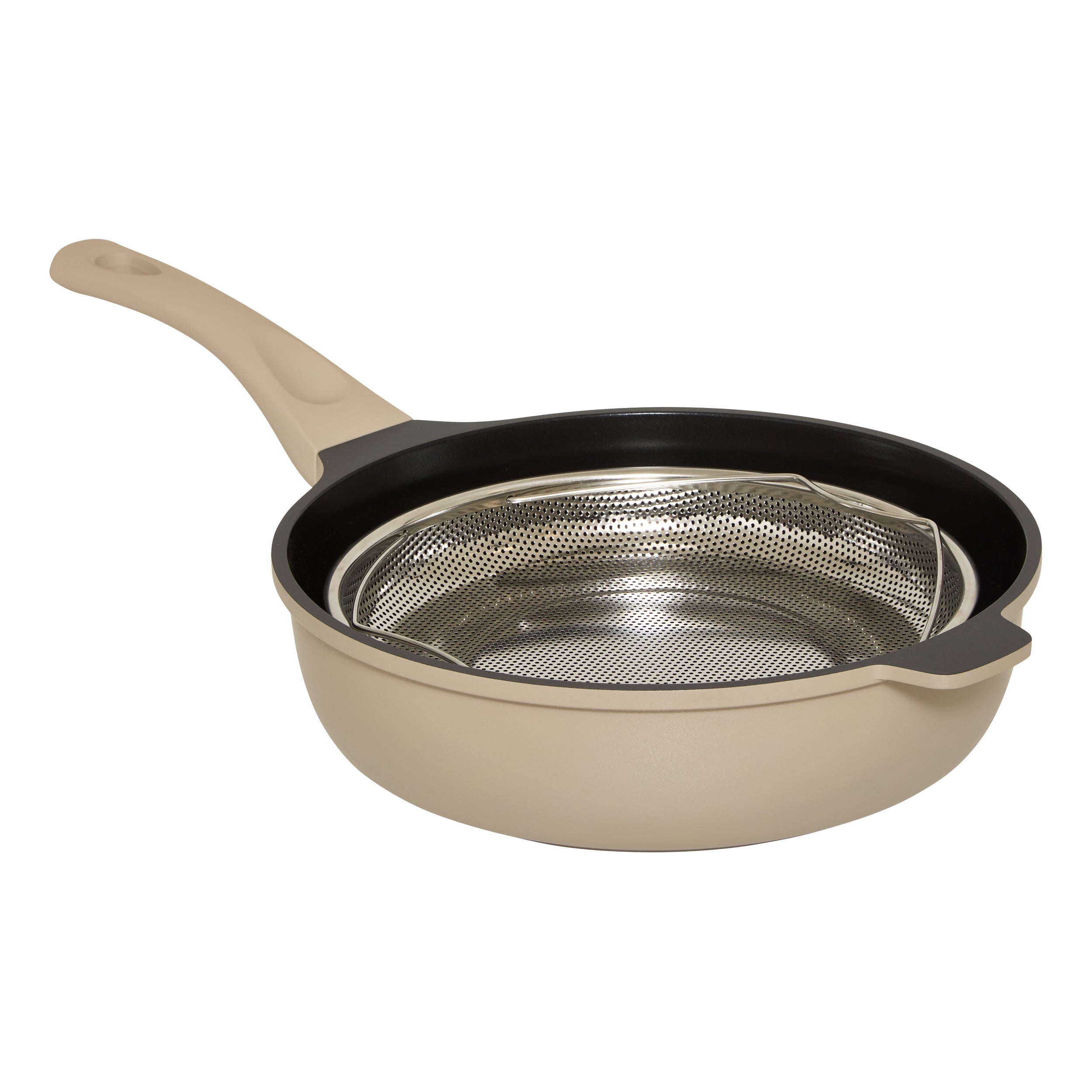 Cast alu 28 cm deep pan taupe - Five