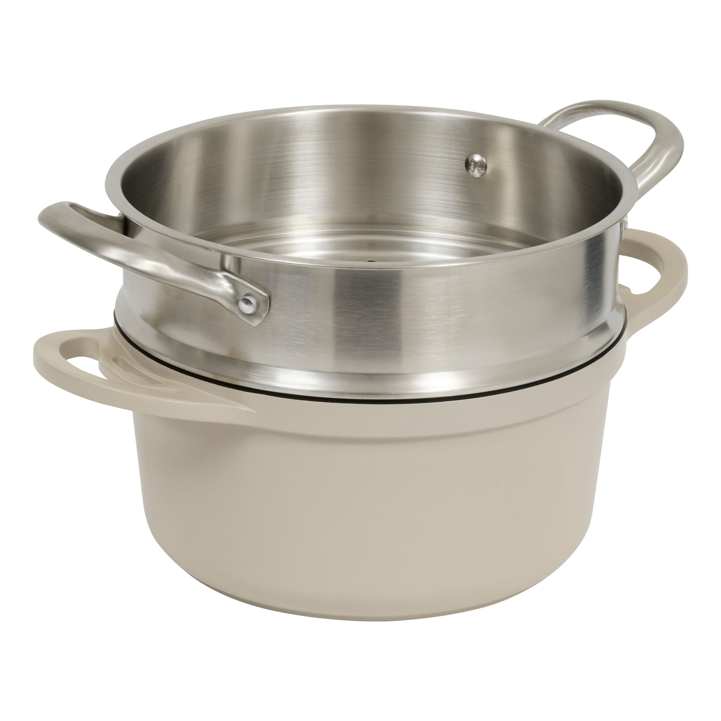 Cast alu pot steamer 24 taupe - Five