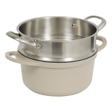 Cast alu pot steamer 24 taupe - Five