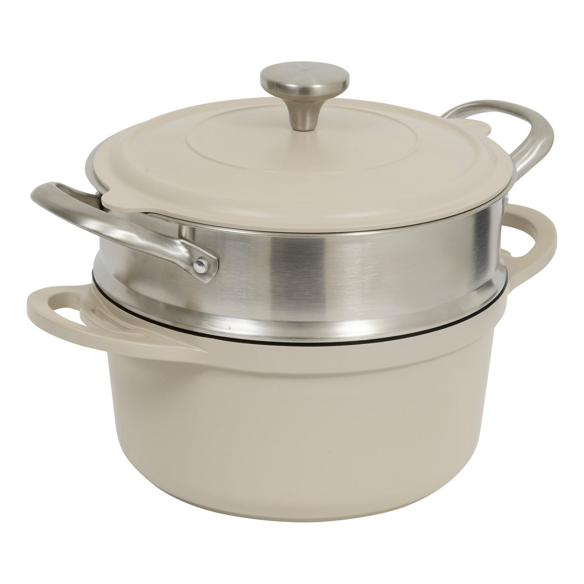 Cast alu pot steamer 24 taupe - Five