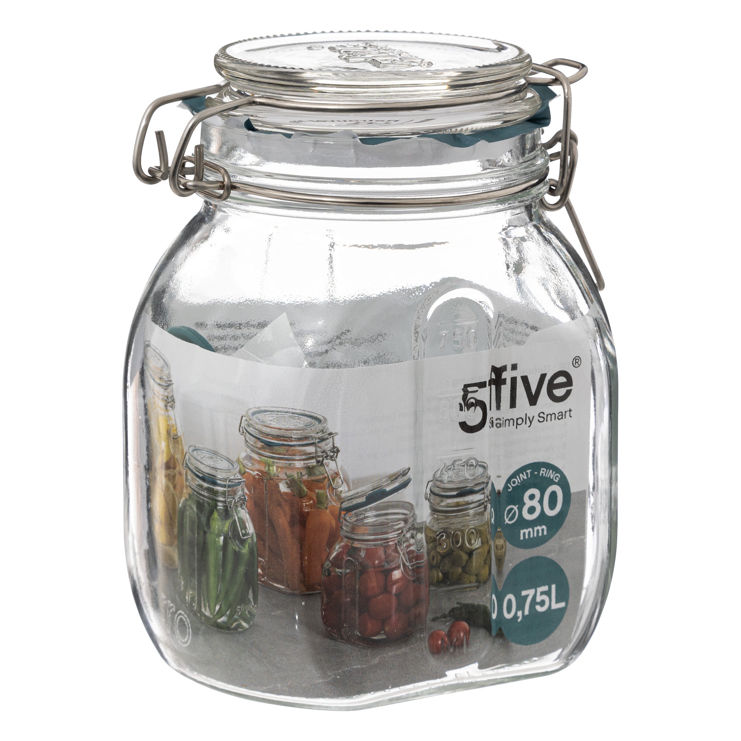 Borcan sticla 0,75 l jarro - Five