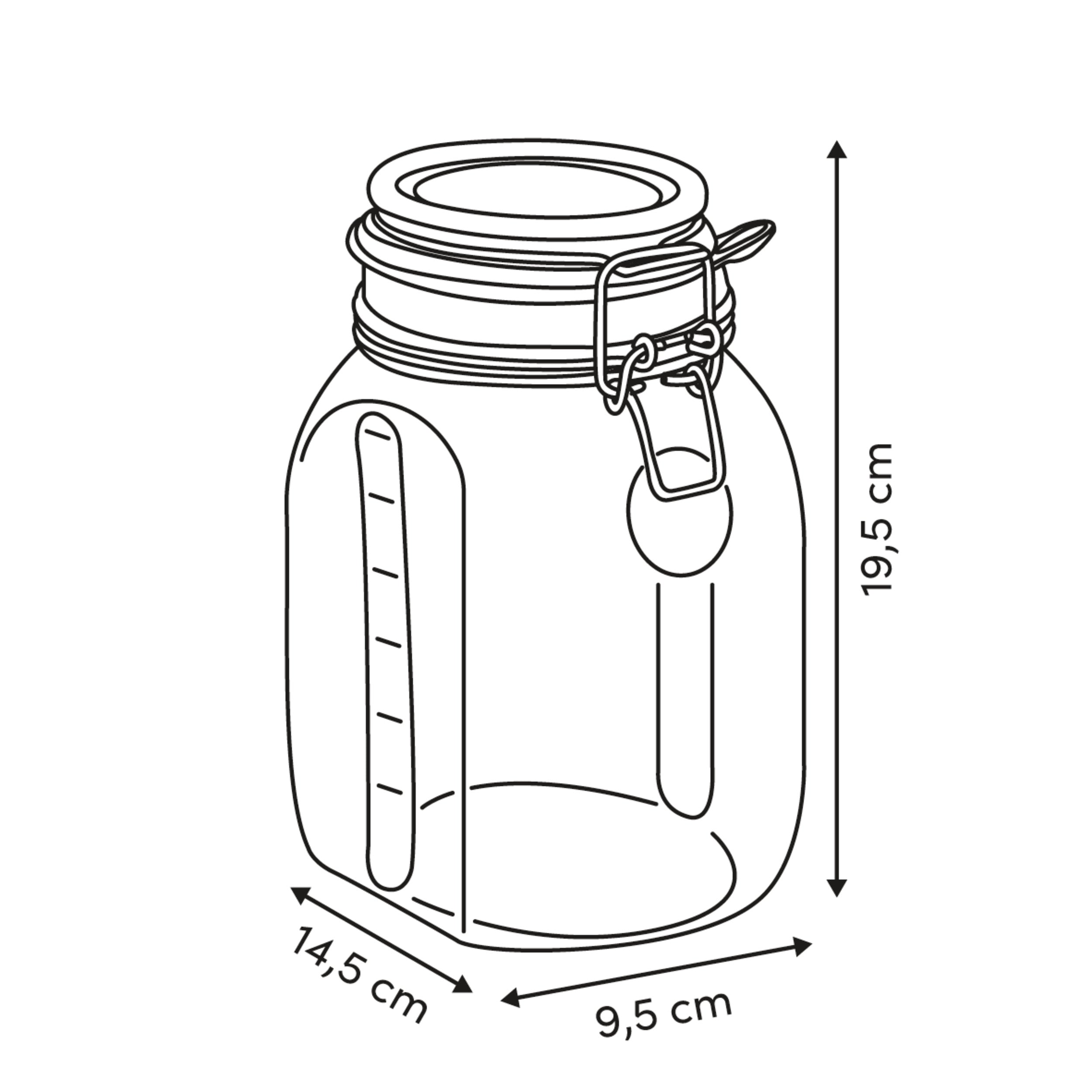 Borcan sticla 1,5 l jarro - Five