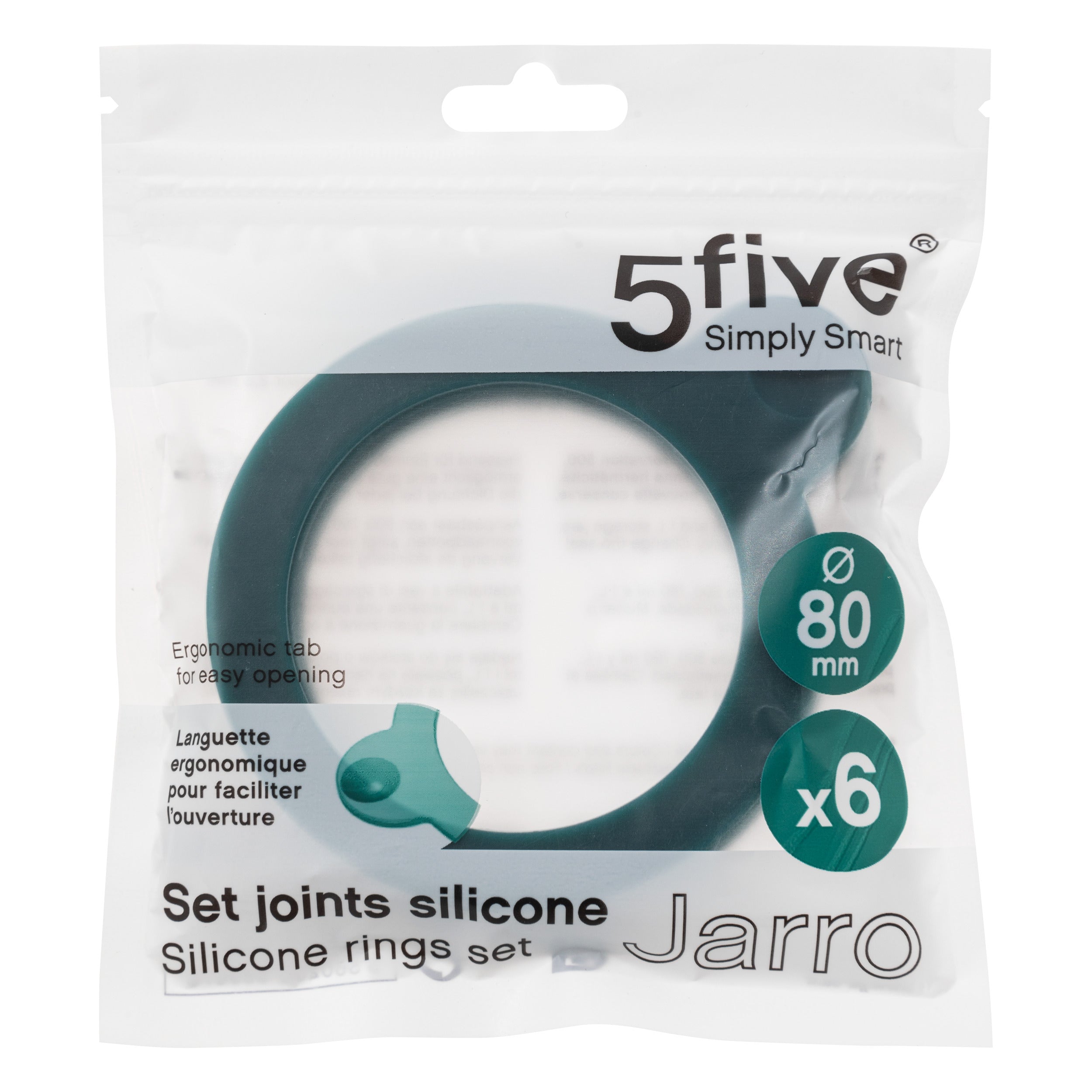 Set 6 capace silicon s jarro - Five