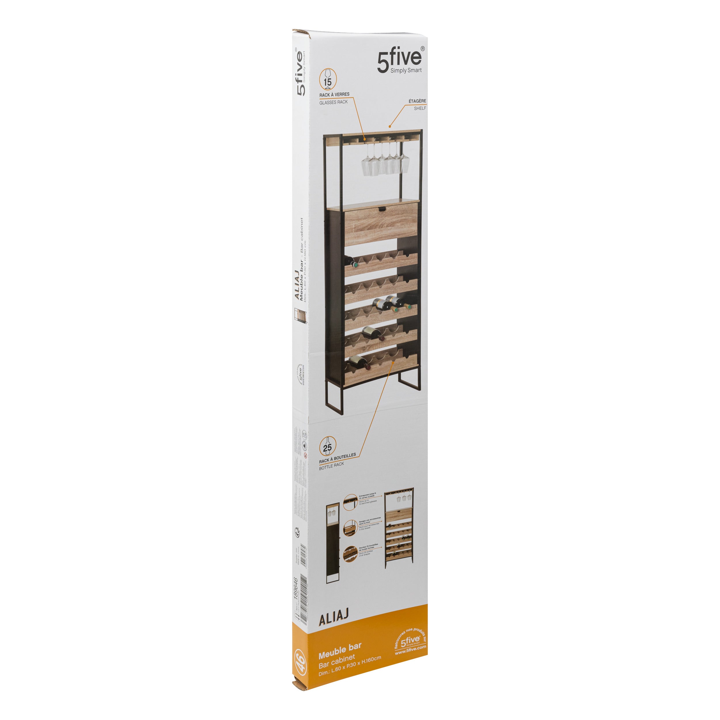 Dulap bar set 25 sticle aliaj - Five