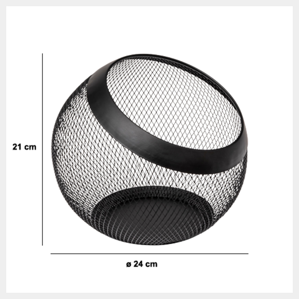 Suport capace rotund negru mayaj - Five