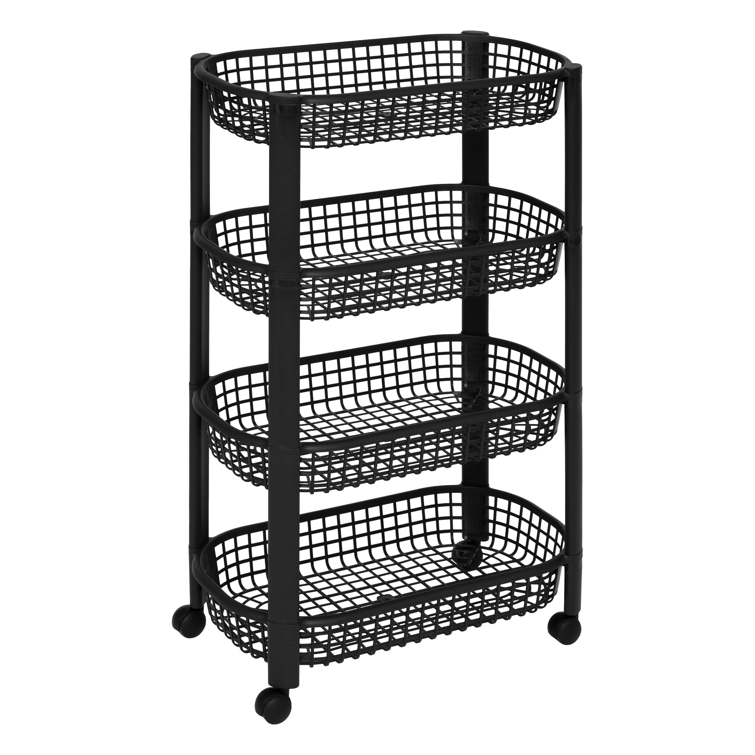 Carucior negru 4 niveluri cosuri PP - Five