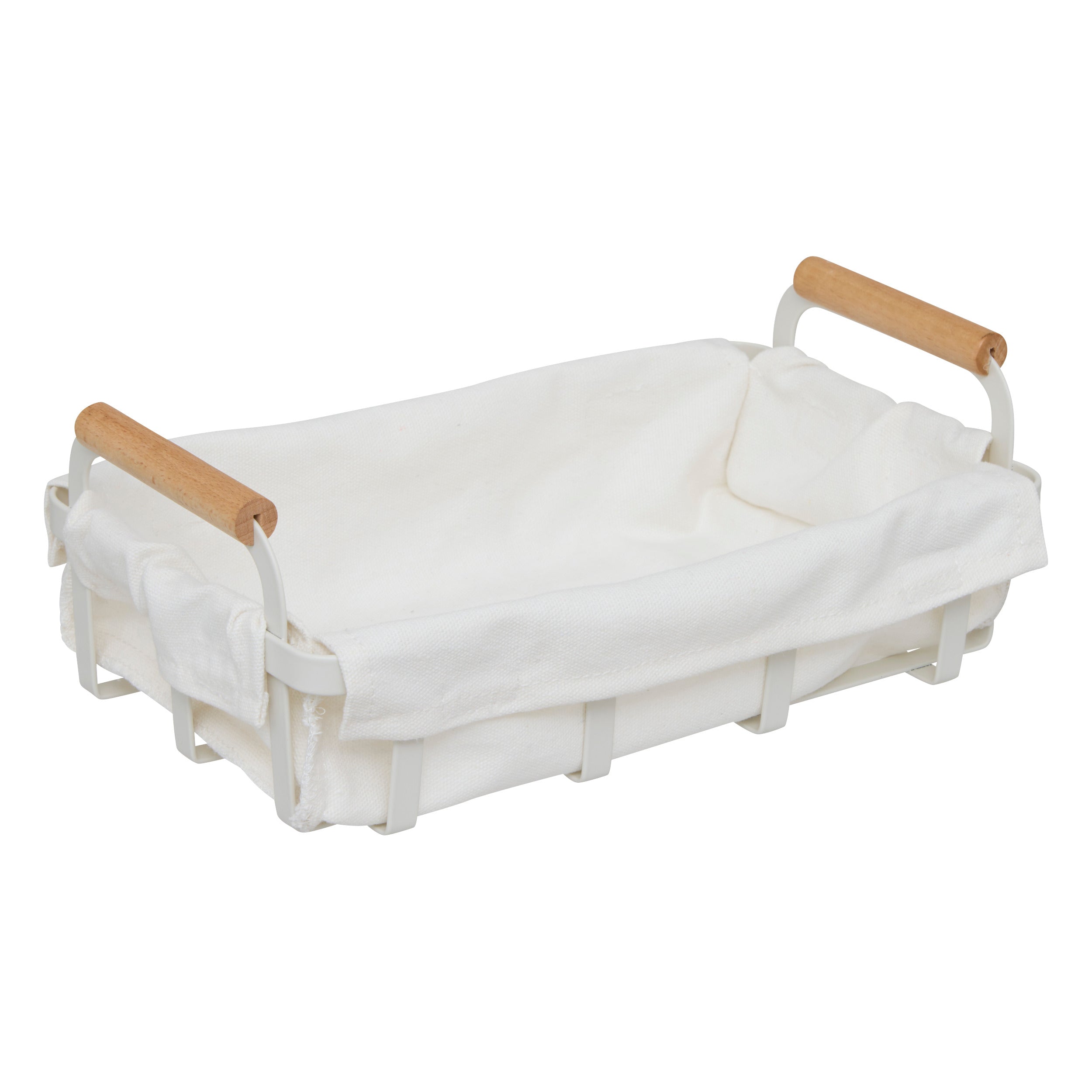 Cos paine alb, L 27,6 x D 15,9 x H 10,9 cm, metalic