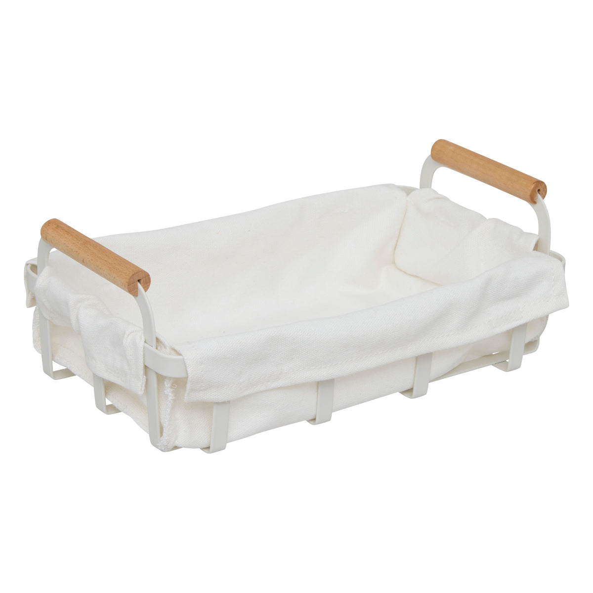 Cos paine alb, L 27,6 x D 15,9 x H 10,9 cm, metalic