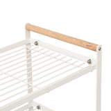 Raft metalic 2 polite, alb, L 33 x D 21 x H 37,5 cm