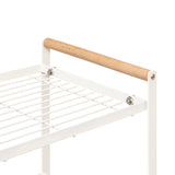Raft metalic 2 polite, alb, L 42 x D 21 x H 37,5 cm