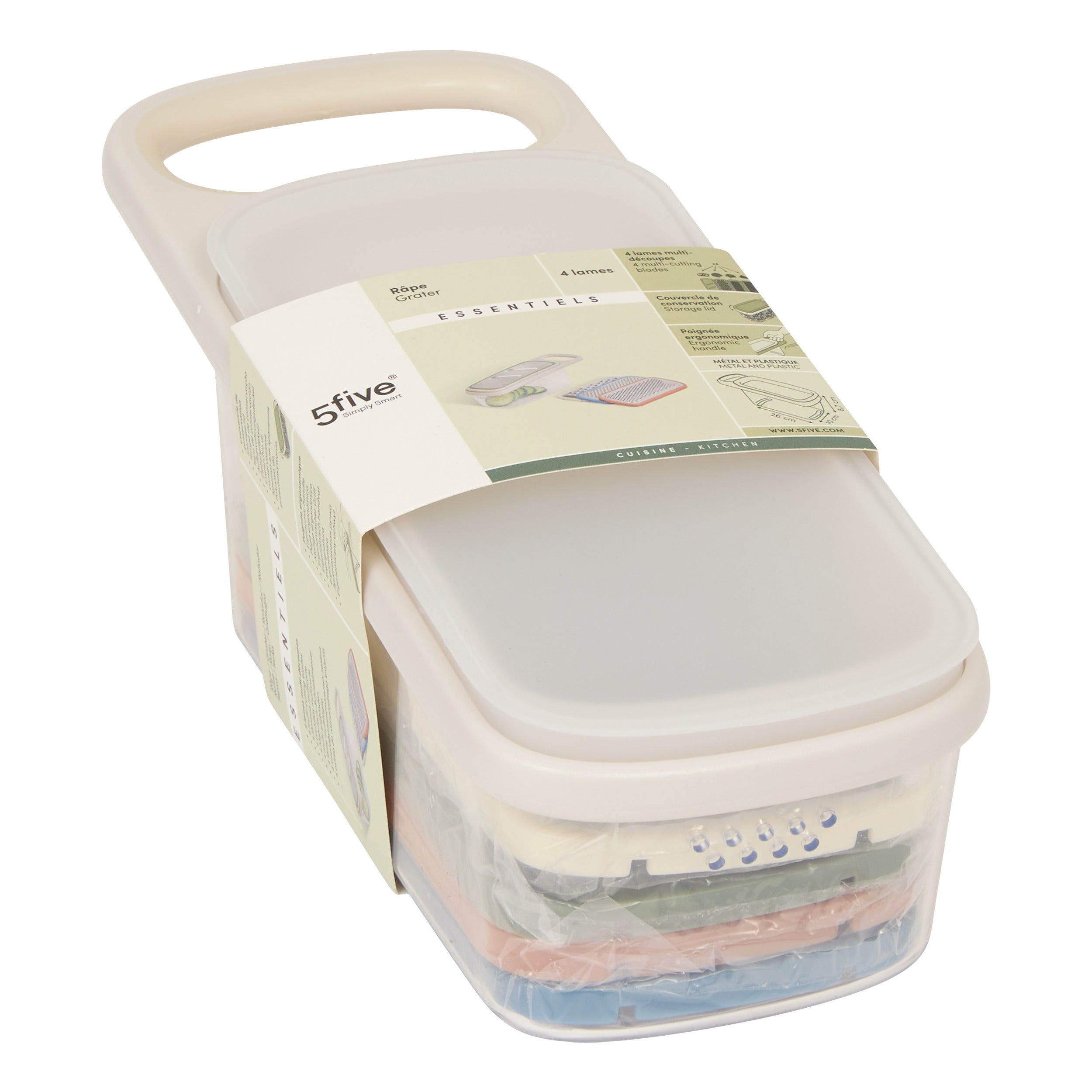 Grater set 4 cu container colors - Five