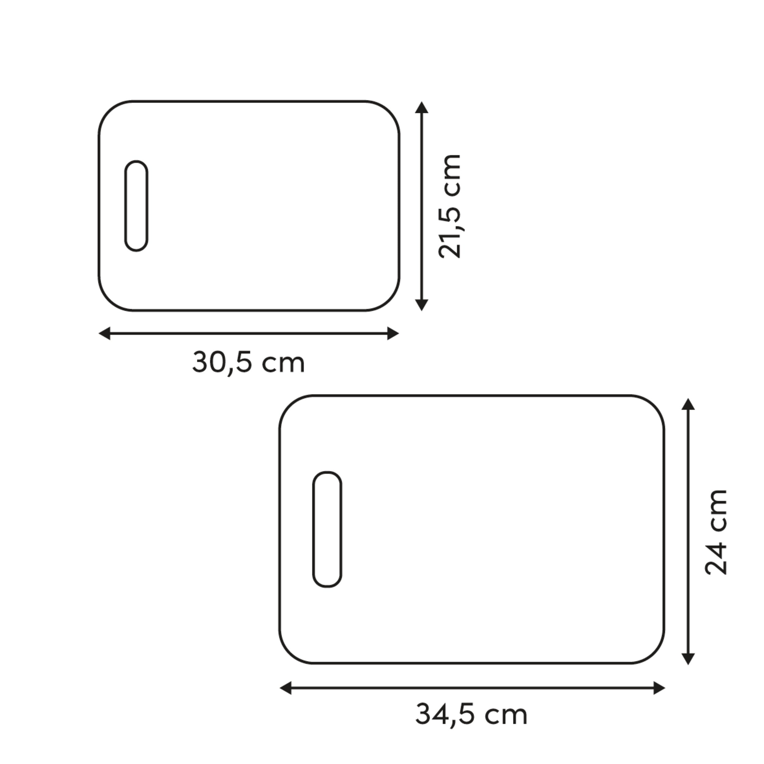 Set 2 cutting boards PP buc - Five