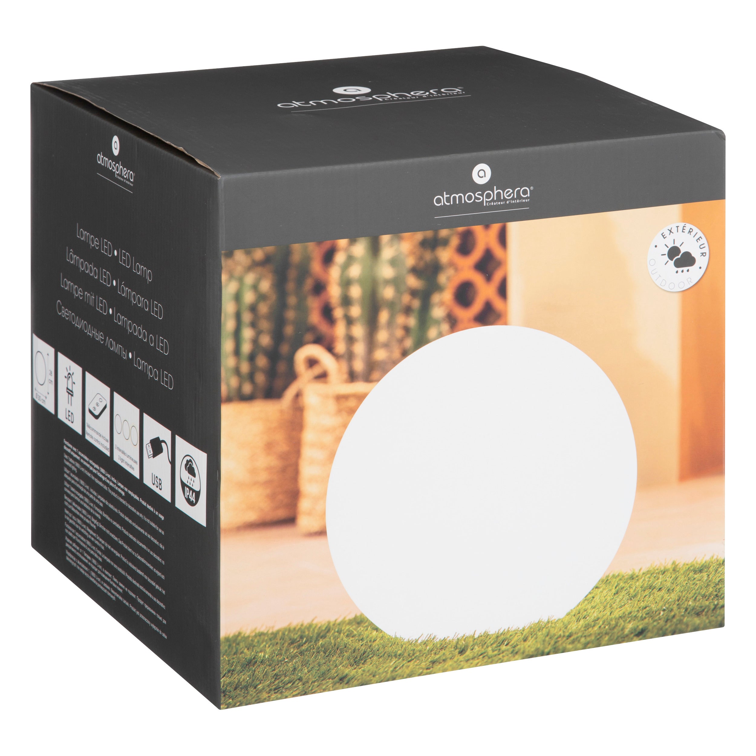 Corp de iluminat, lampa bila USB ext alb mat D30 cm - Atmosphera