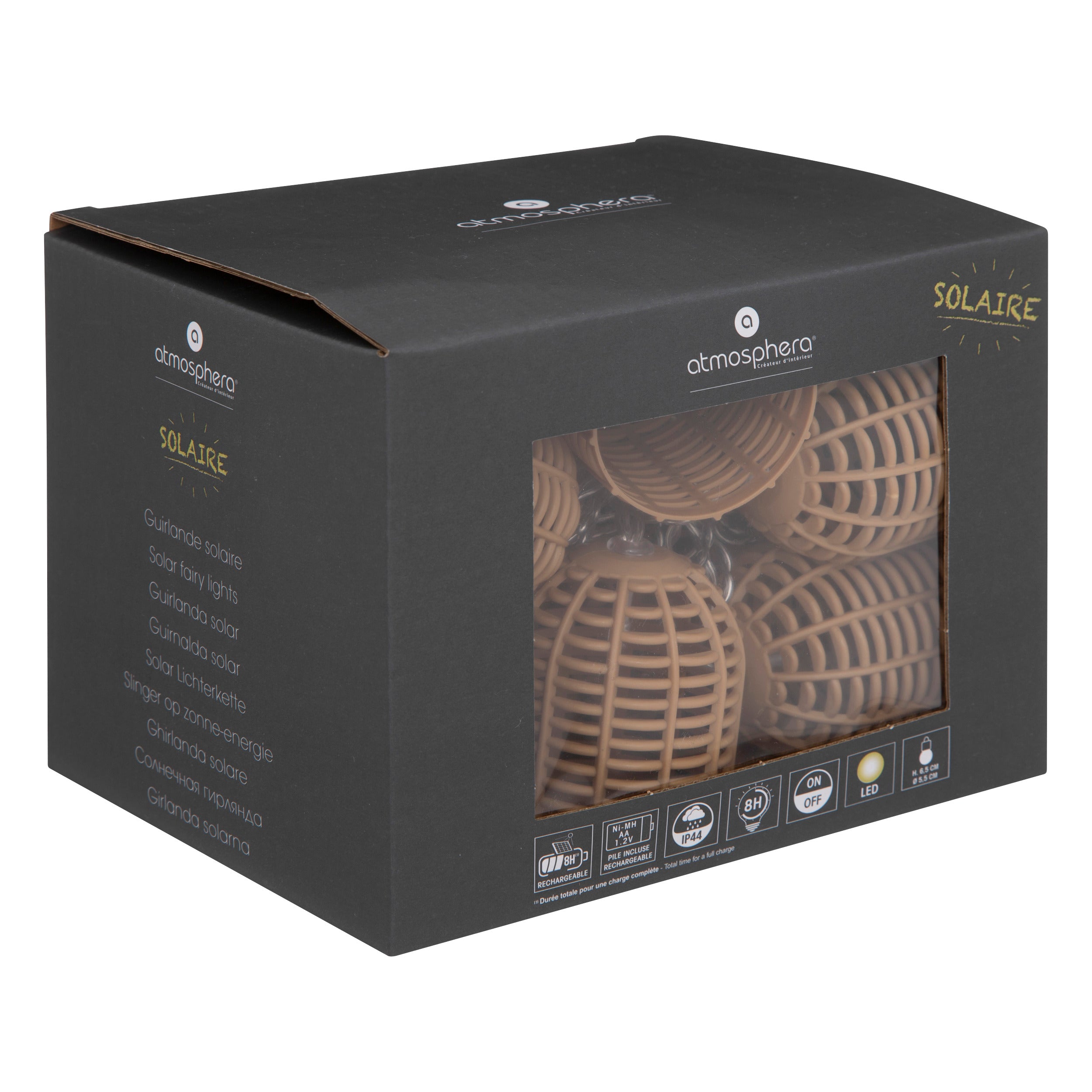 Corp de iluminat, ghirlanda solara natur aia ext aur 10bal L335 - Atmosphera