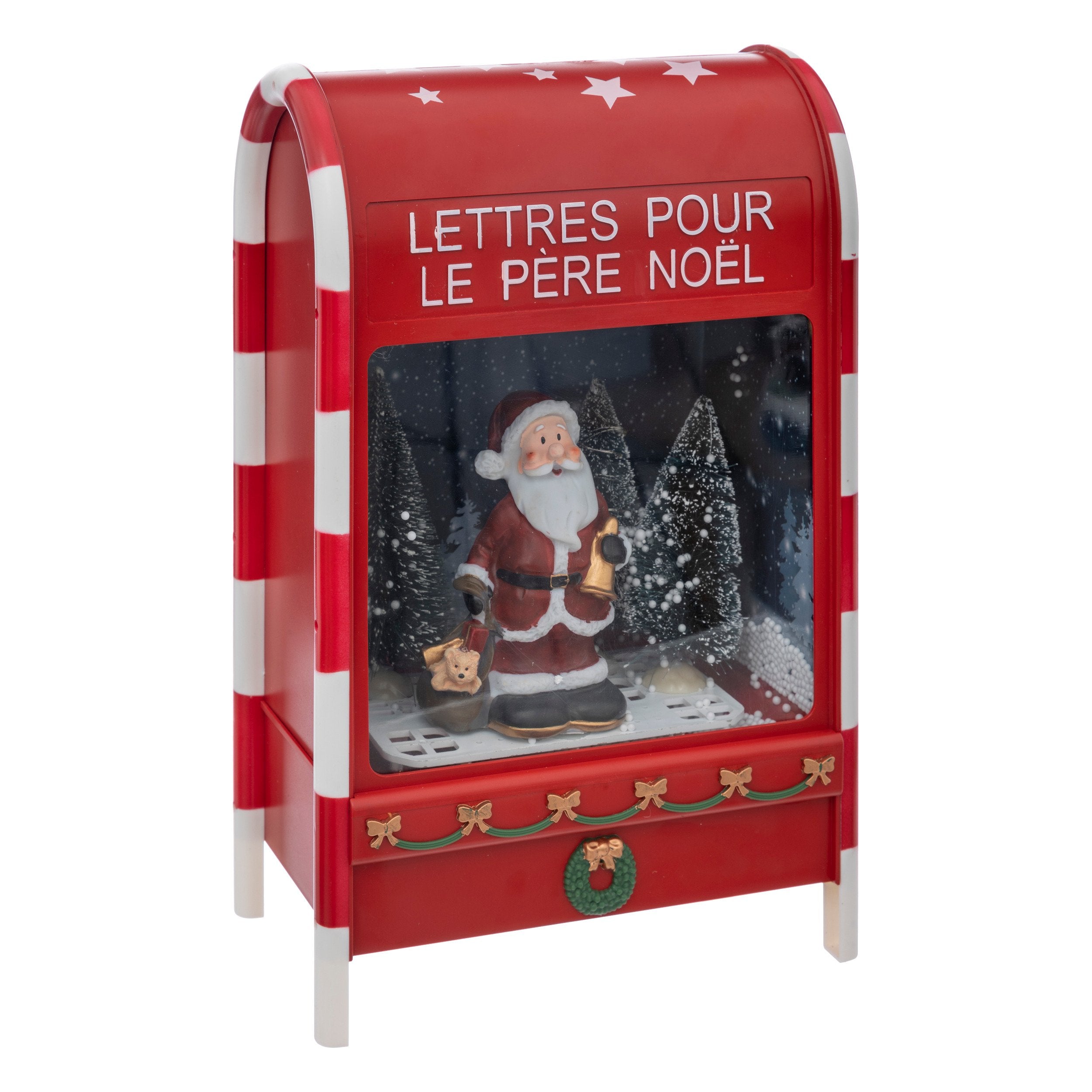 Cutie postala luminoasa 12 LED, alb rece, H 40 cm | Feeric