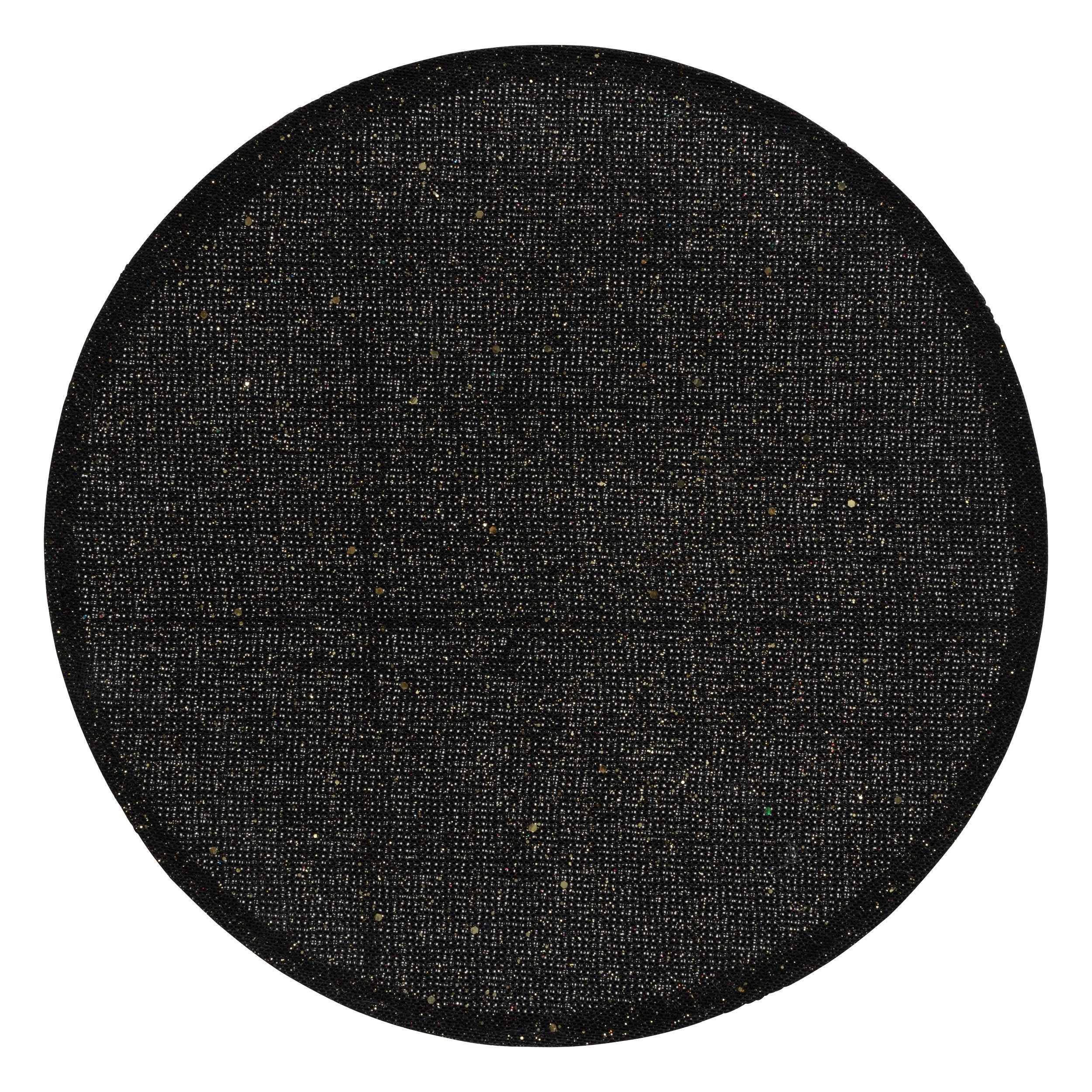 Suport farfurie cu sclipici, negru, D 38 cm | Atmosphera