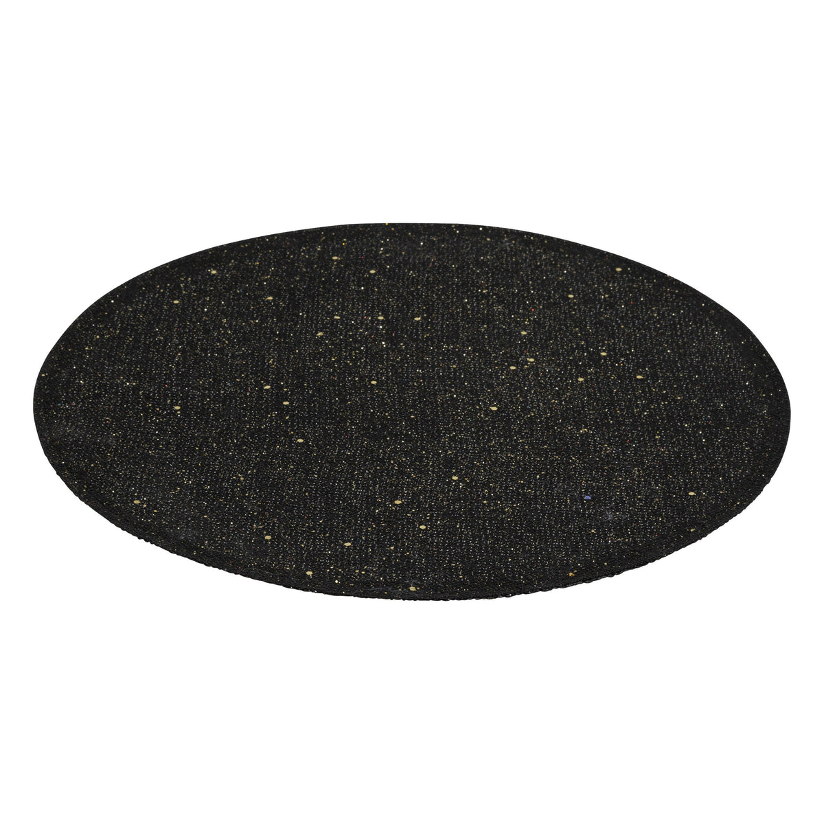 Suport farfurie cu sclipici, negru, D 38 cm | Atmosphera