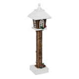 Felinar luminos inzapezit din lemn, H 60 cm | Atmosphera