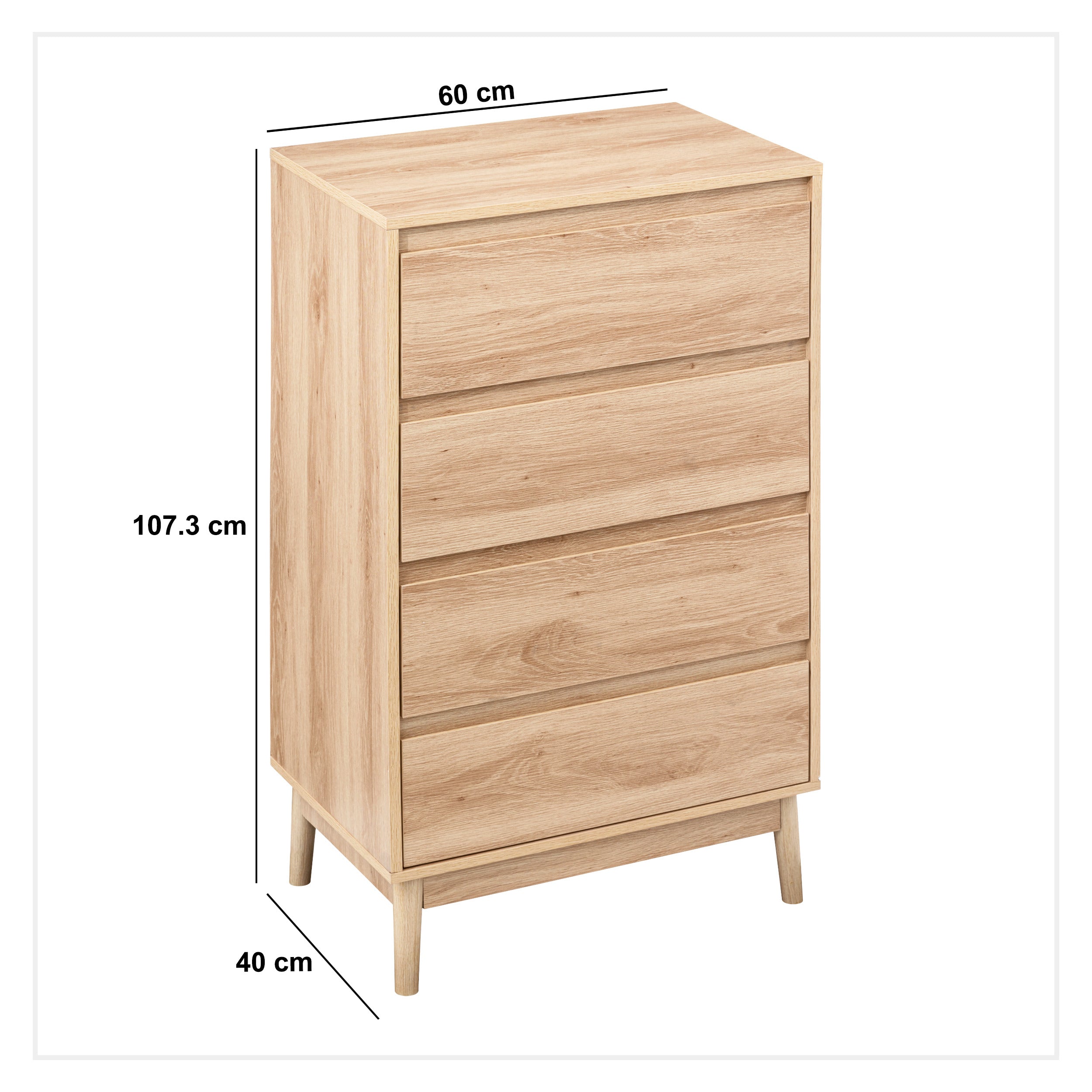 Mobilier depozitare, comoda 4 sertare abana - Five