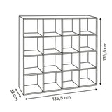 Mobilier depozitare, rar 16 cpt 15 mm natur asortat - Five