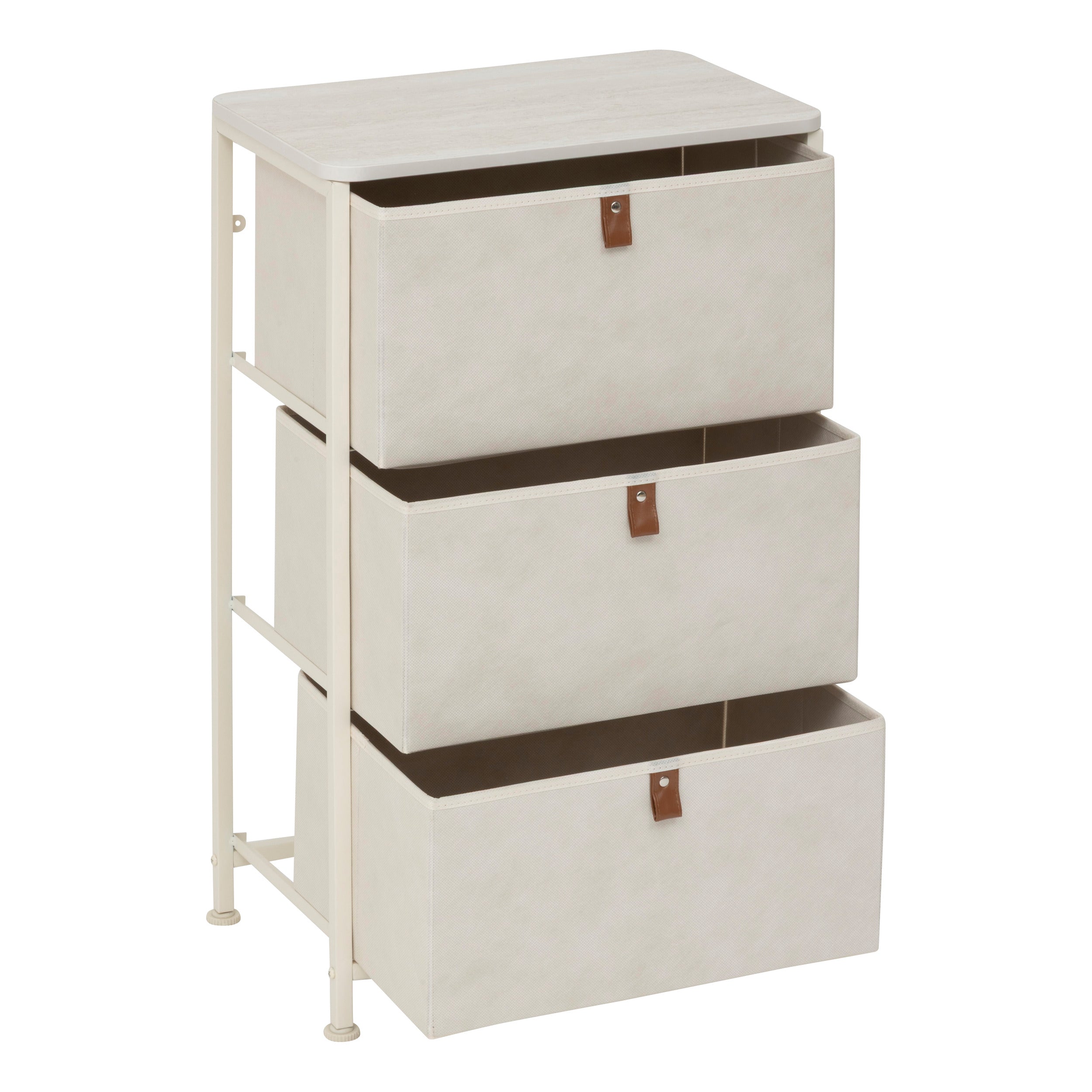 Mobilier depozitare, 3 drawers chest beige tissa - Five