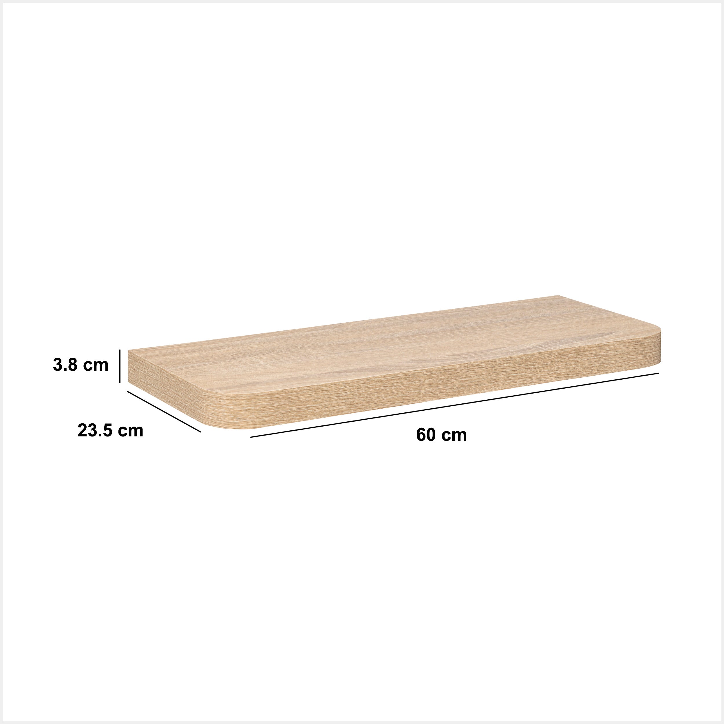Mobilier depozitare, stejar 60 cm polita rotunjita fixy - Five