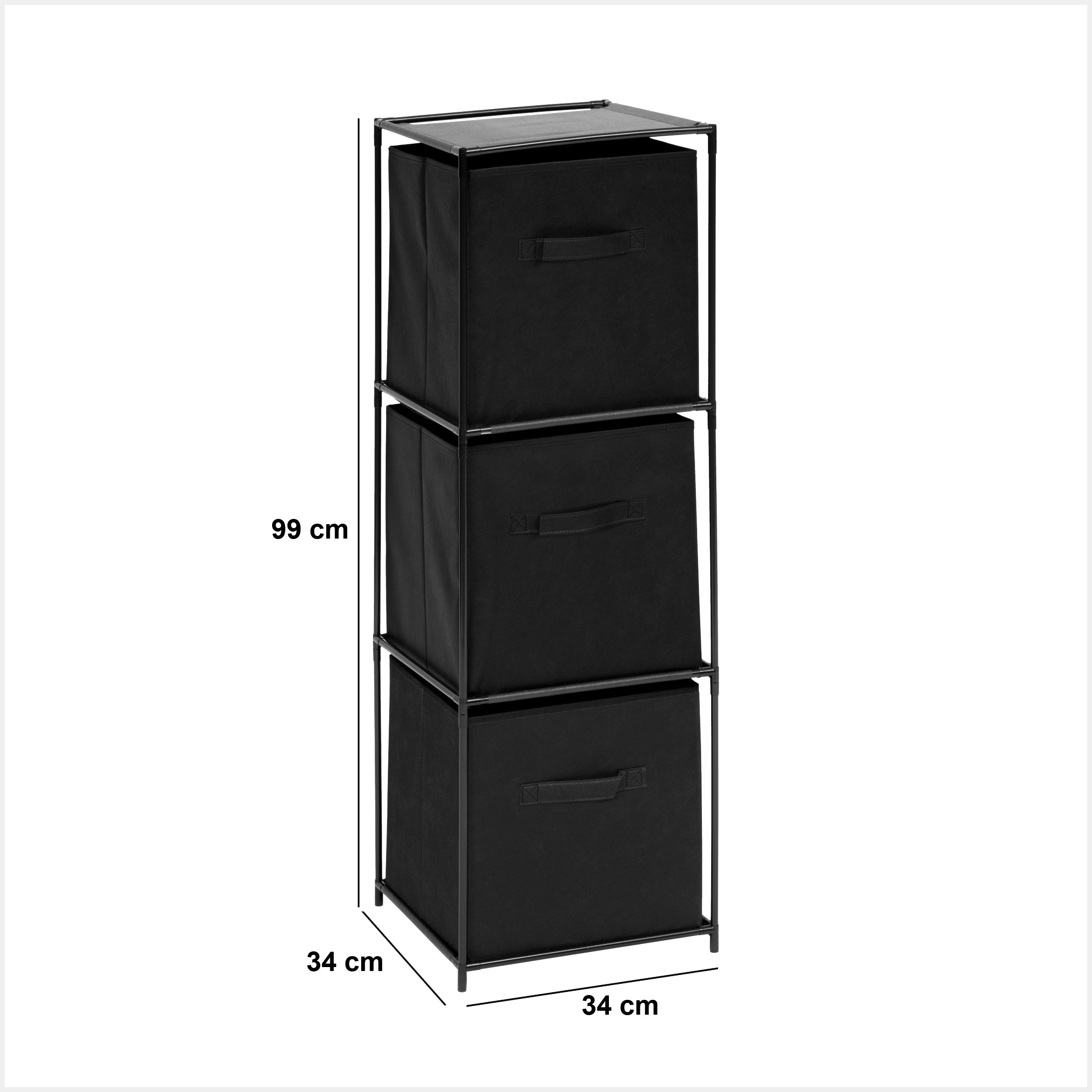 Mobilier depozitare, lot etajera cu 3 cutii mix el - Five