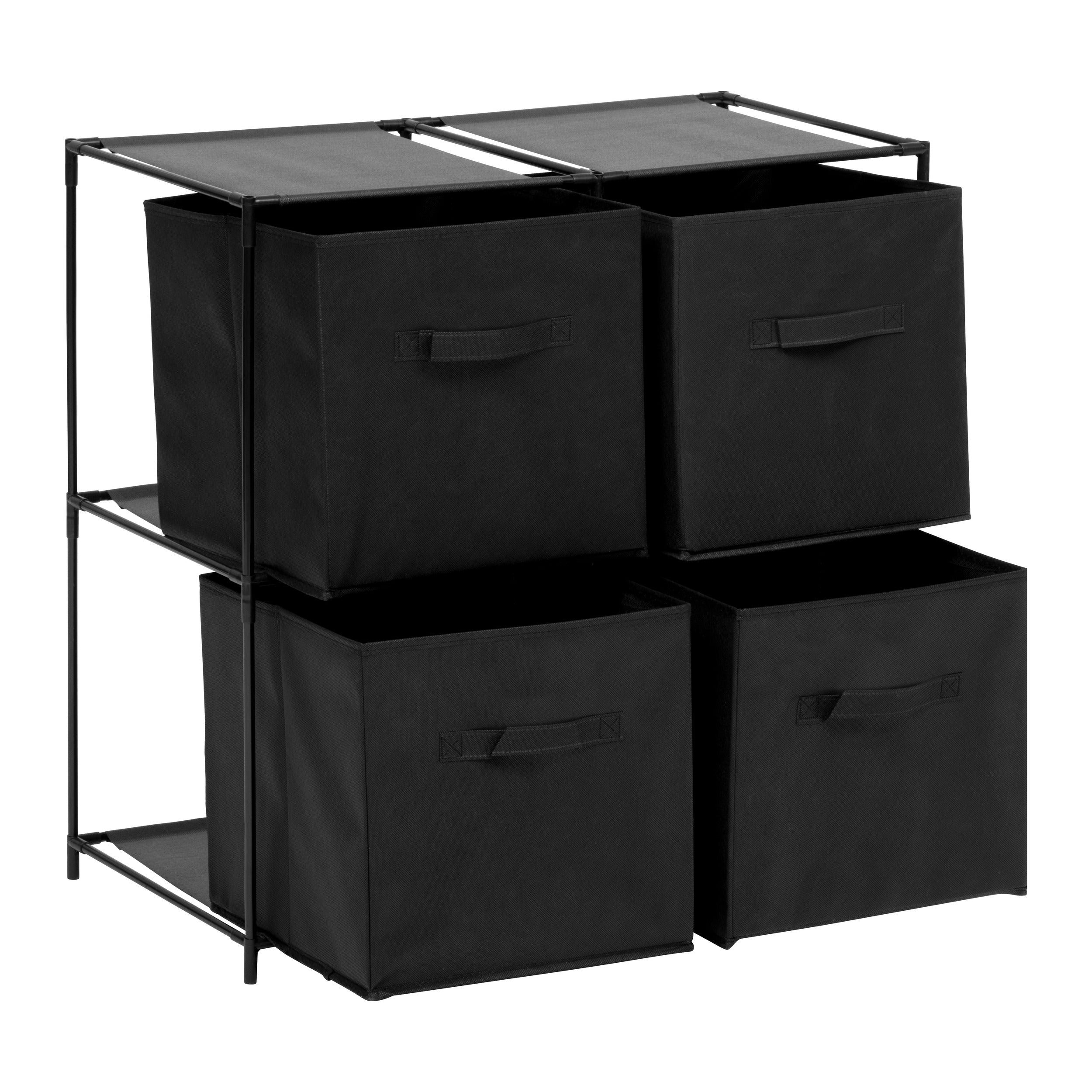 Mobilier depozitare, lot etajera cu 4 cutii mix el - Five