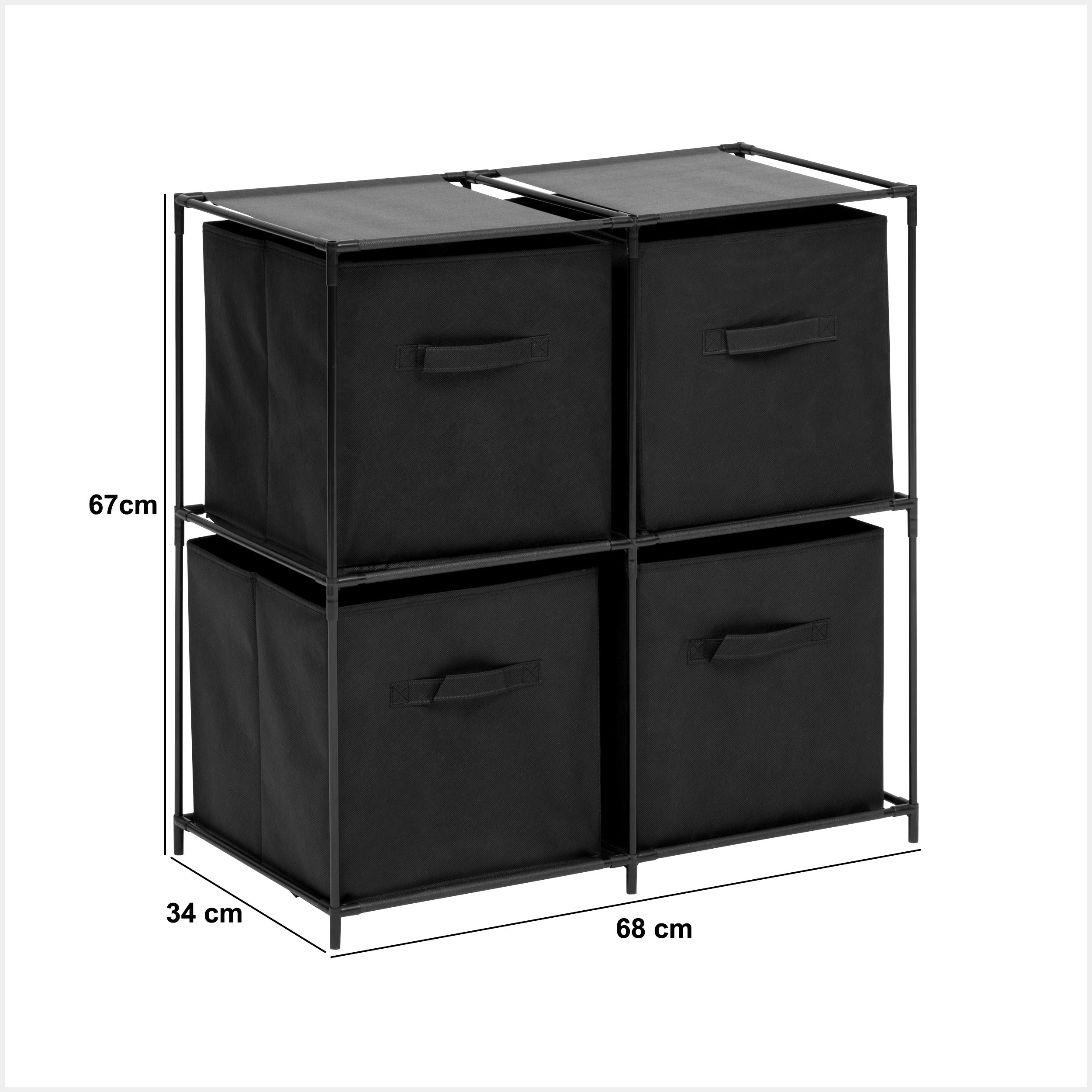 Mobilier depozitare, lot etajera cu 4 cutii mix el - Five