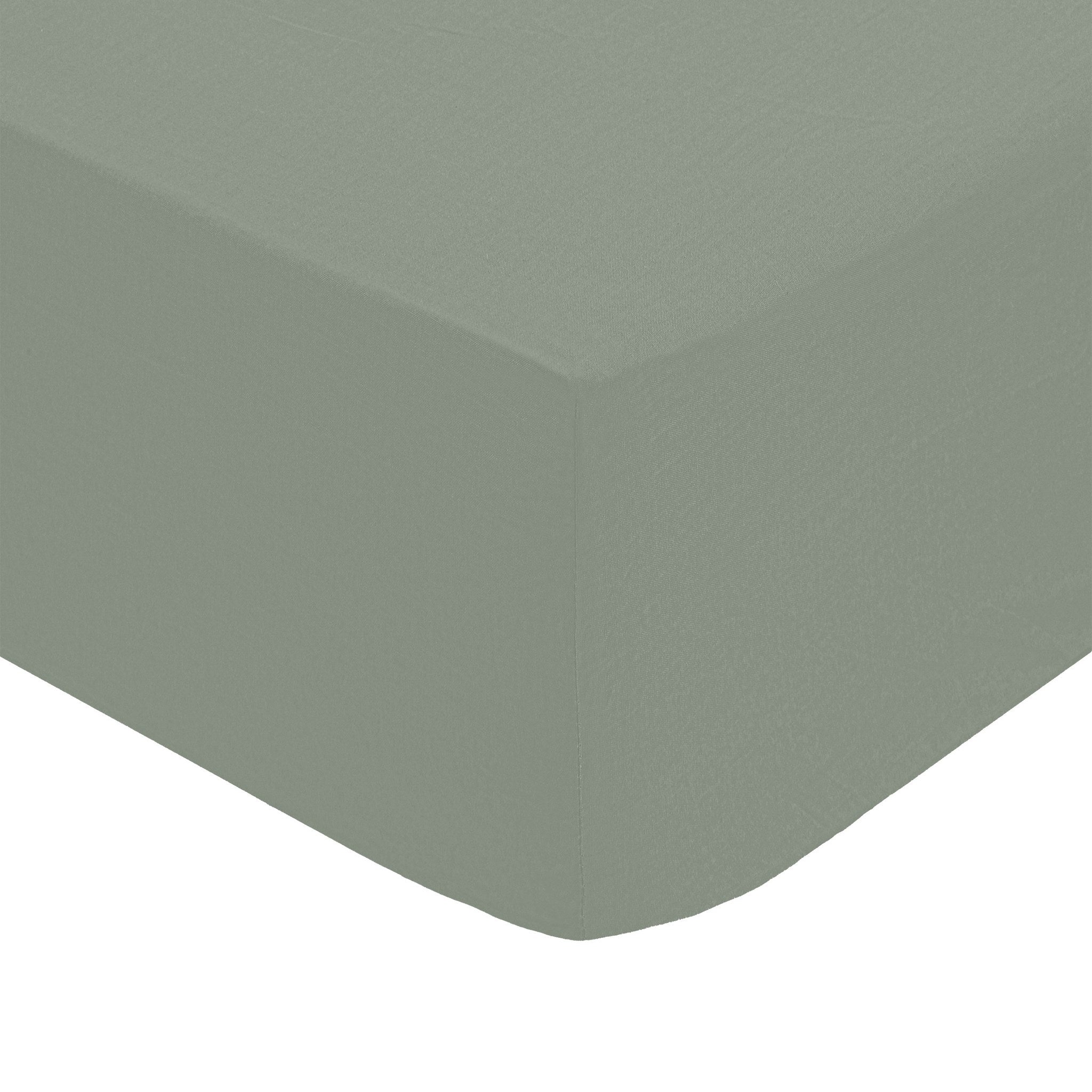 Cearceaf verde cu elastic, 2 persoane, 180 x 200 x 30 cm