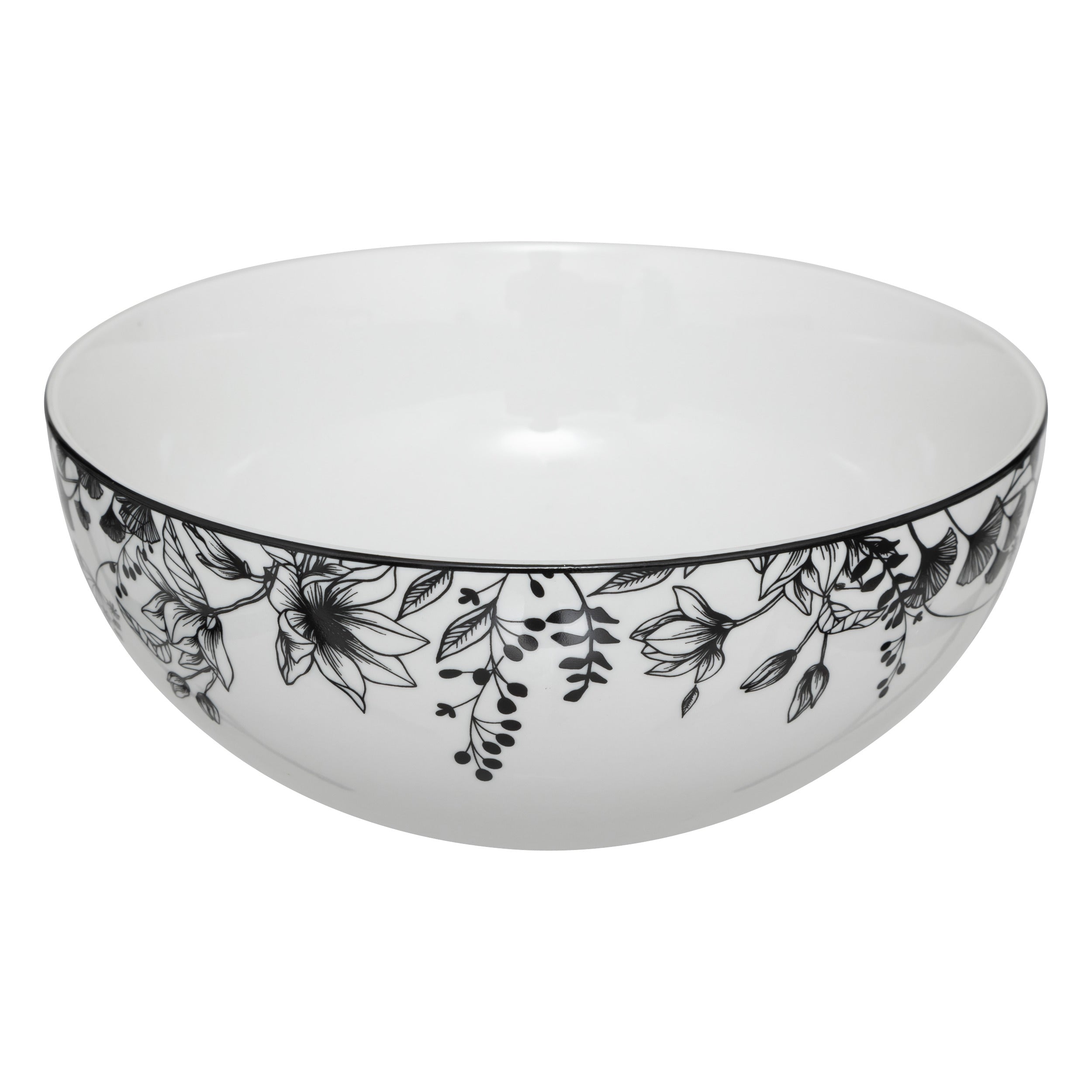 Set boluri salata alb floral D23 cm - Secret de Gourmet
