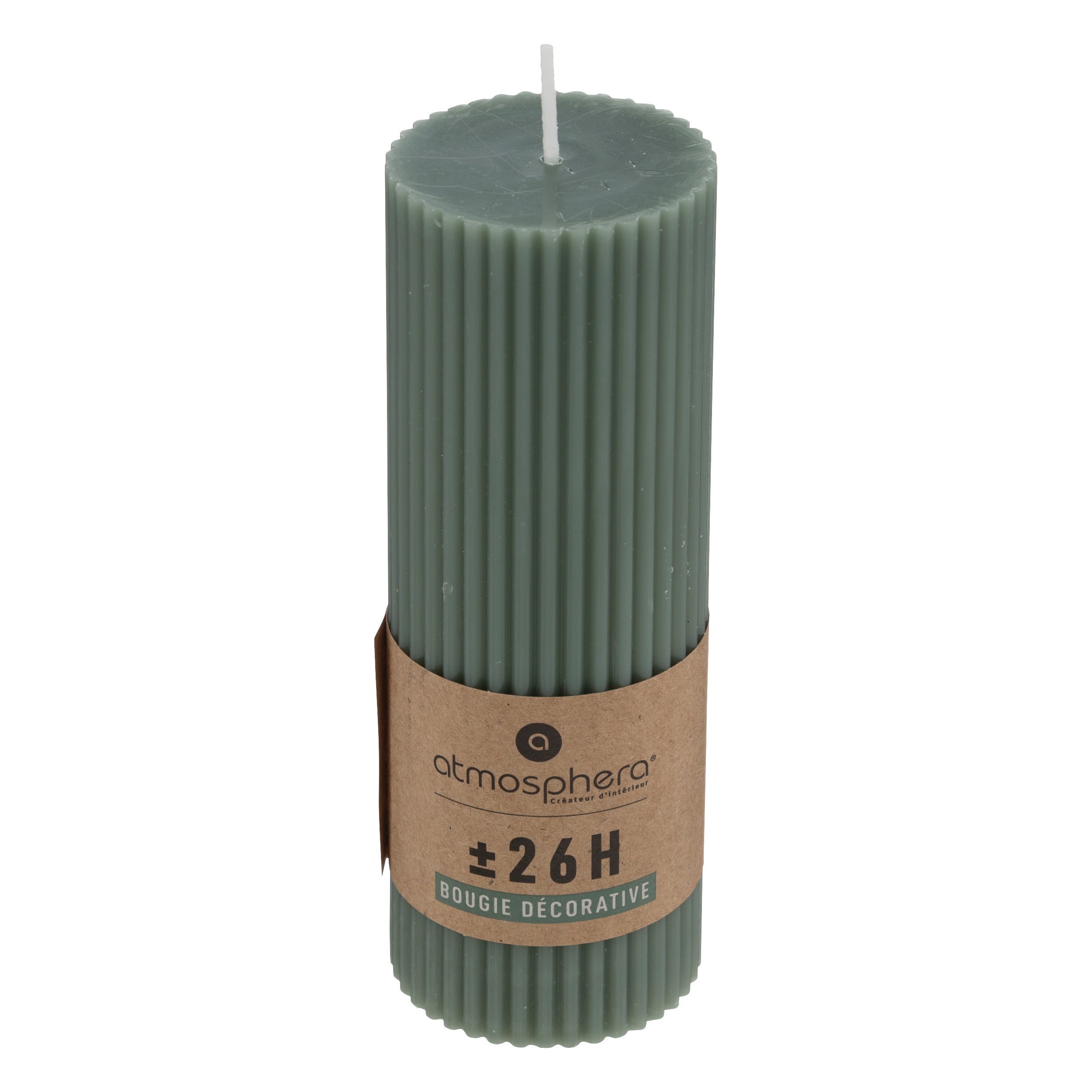 Lumanare rotunda "Demi" - Verde celadon, 230 g - Atmosphera
