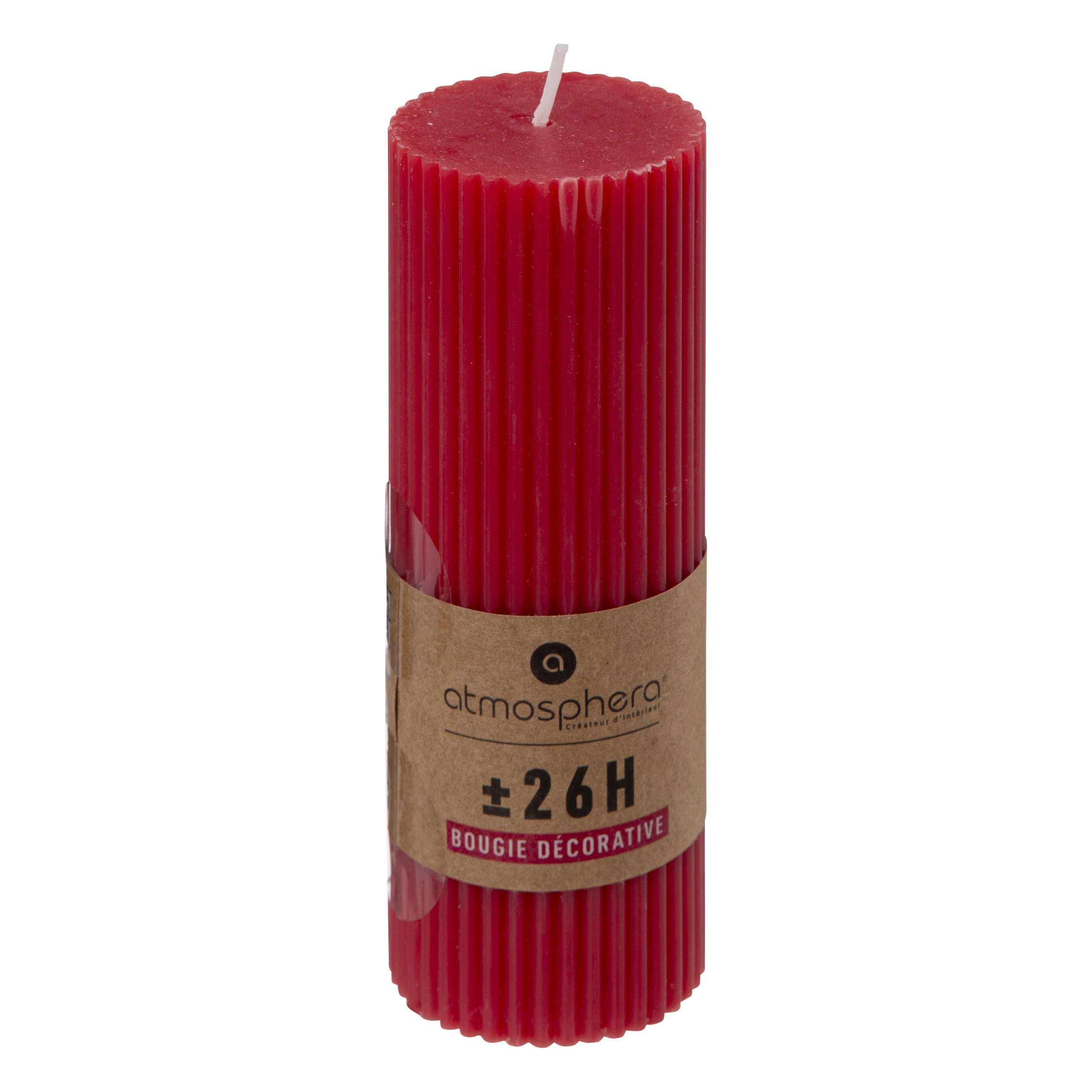 Lumanare betisor "Demi" - Rosu, 229 g - Atmosphera