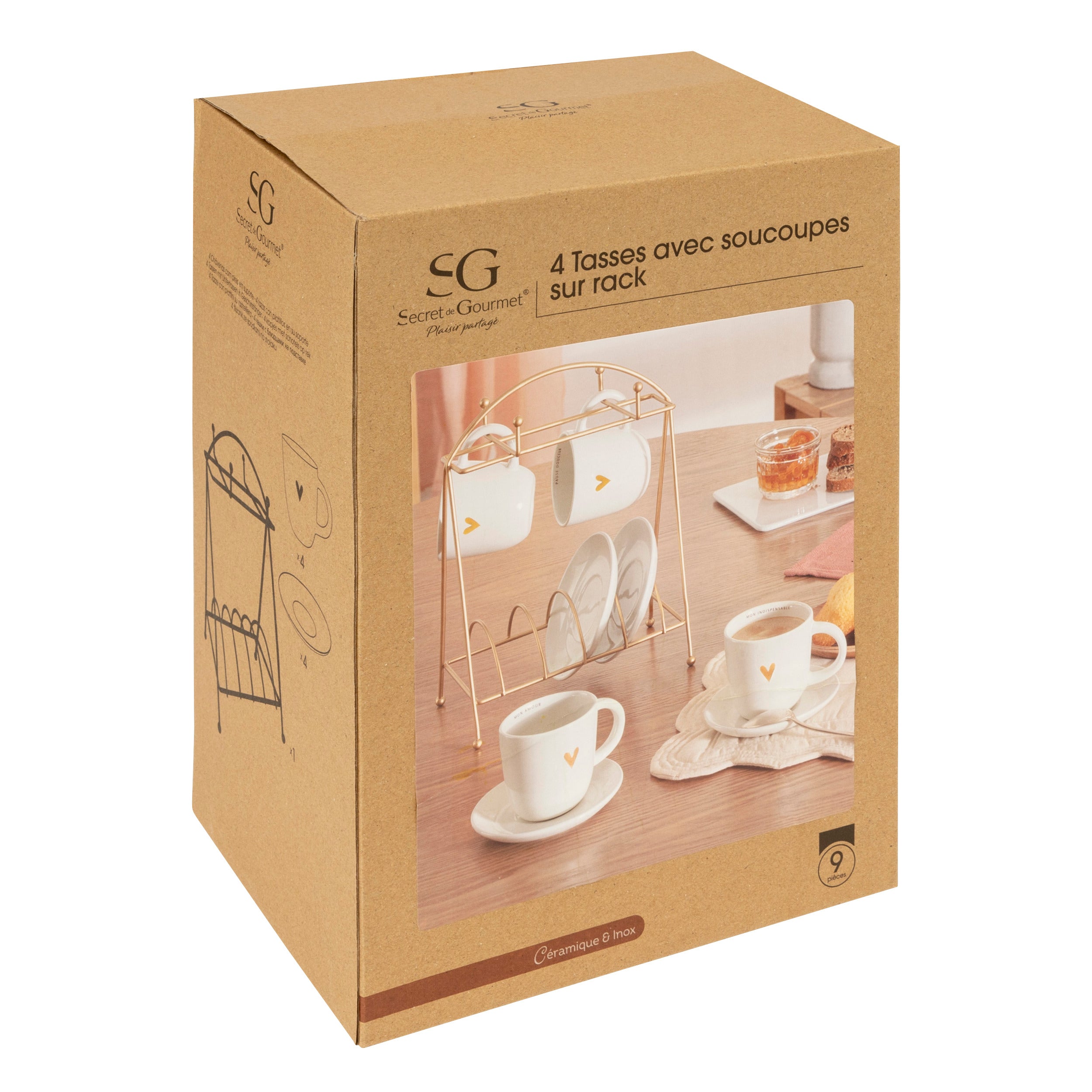 Suport 4 cani s the floral 17 cl - Secret de Gourmet