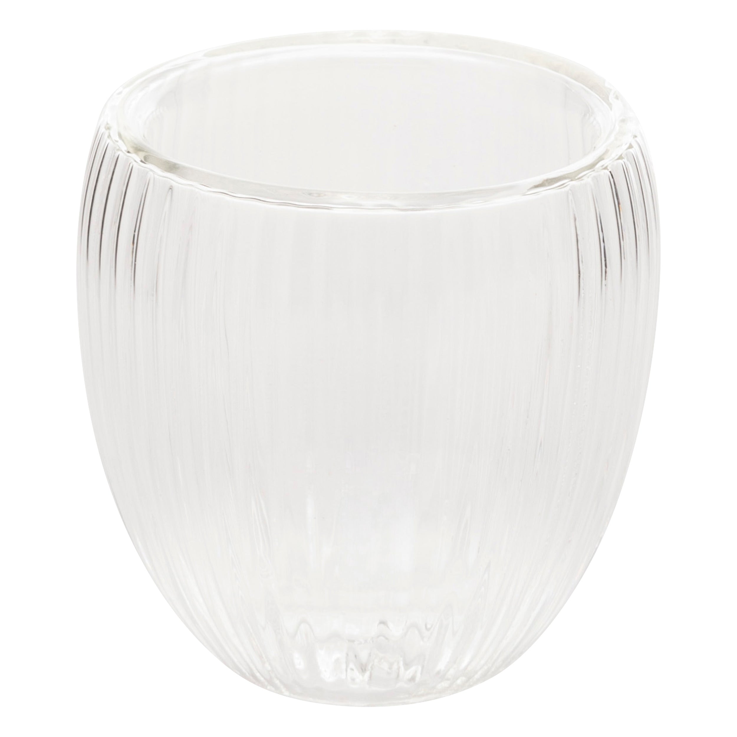 Set cesti espresso sticla transparenta strie 12 cl - Secret de Gourmet