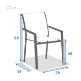 Fotoliu de gradina Essentia, aluminiu si poliester bej, H.88 cm