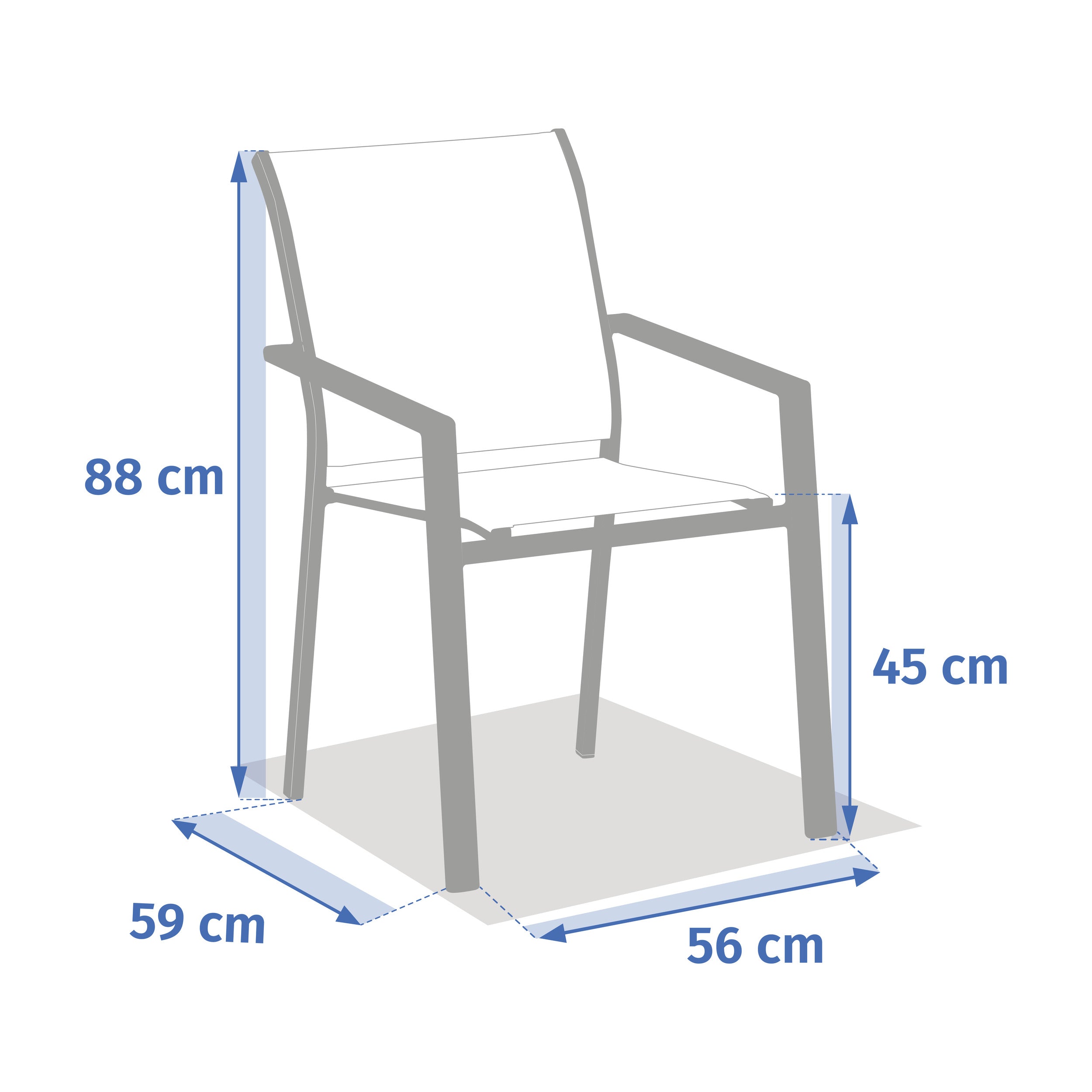 Mobilier exterior, essentia armchair bay/bay - Hesperide