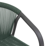 Scaun de gradina stivuibil Riu, verde masliniu si grafit, fabricat din aluminiu acoperit cu epoxid - Hesperide