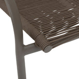 Scaun de gradina stivuibil Riu din aluminiu acoperit cu epoxid verde wenge si pralina - Hesperide