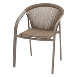 Scaun de gradina stivuitor din aluminiu Riu Cappuccino & Cafe - Hesperide