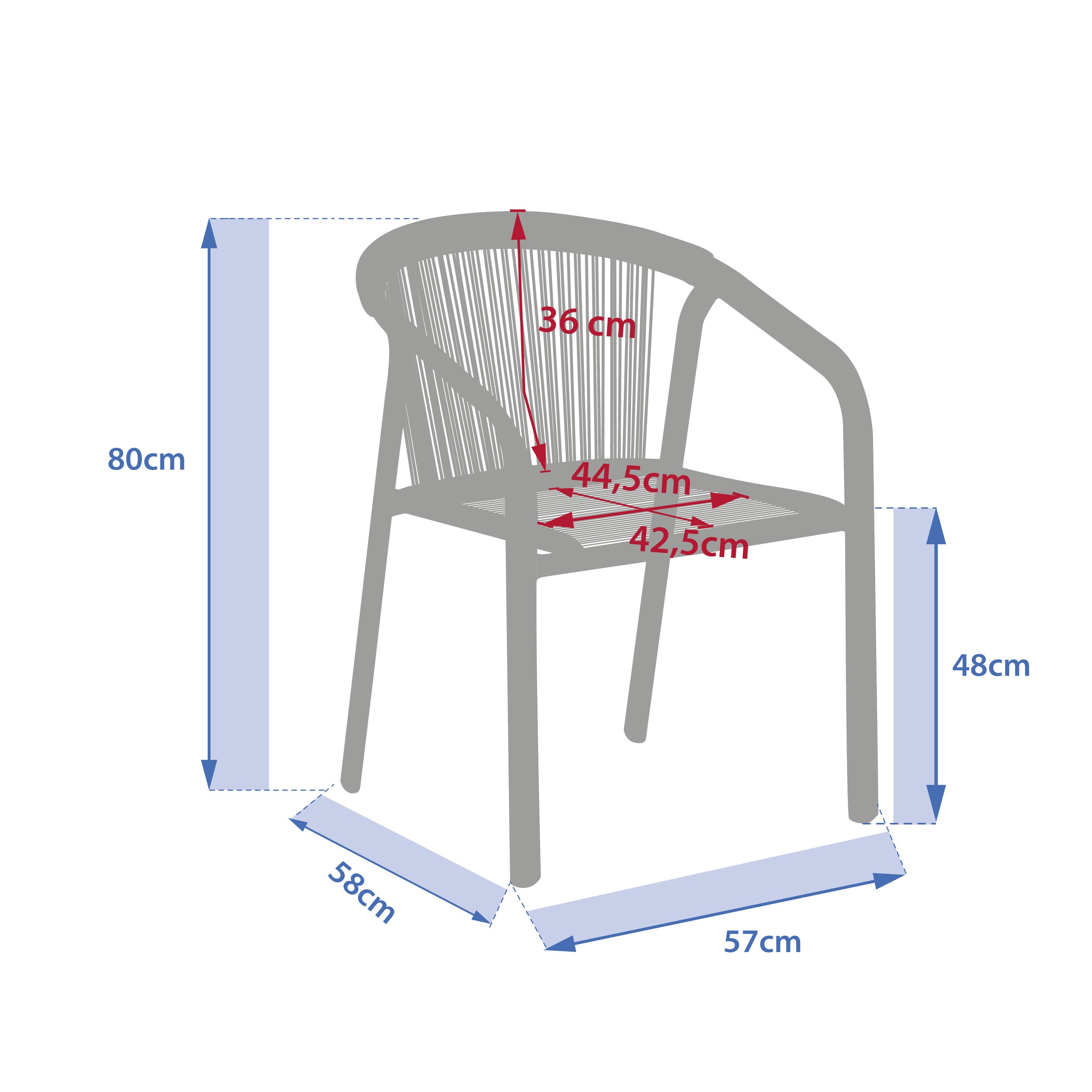Mobilier exterior,Riu stack arm sag/bay - Hesperide
