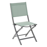 Set de 4 scaune de gradina pliabile Essentia in verde masliniu si grafit - Hesperide