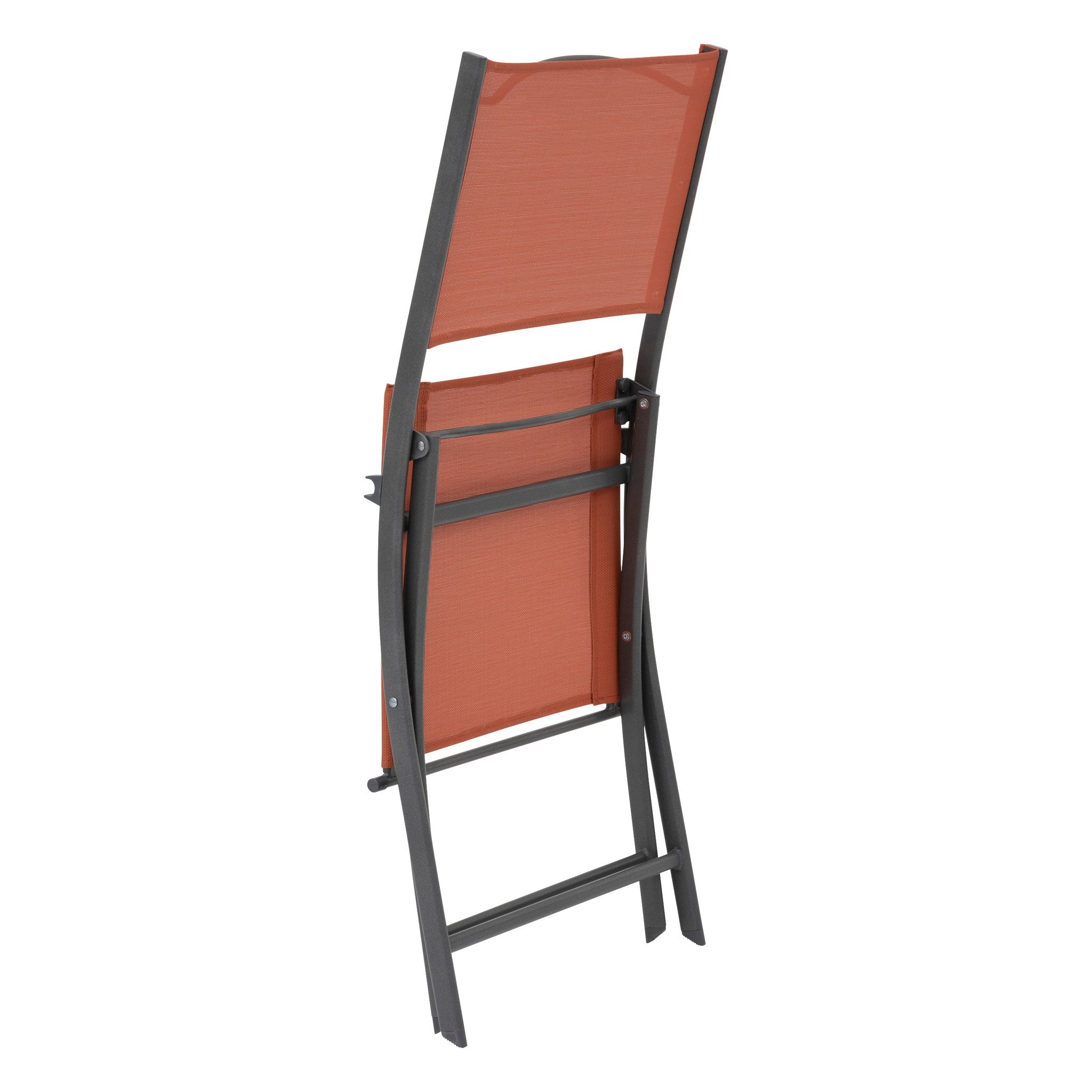 Set de 4 scaune de gradina pliabile Modula in culorile chihlimbar si grafit - Hesperide
