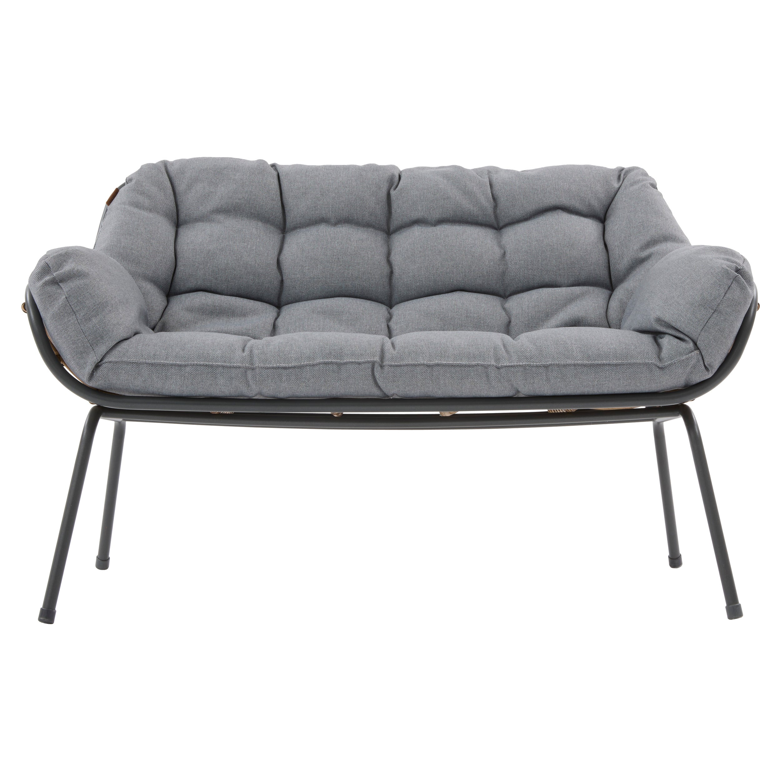 Set de lounge de gradina Paopao gri pentru 4 persoane de la Hesperide