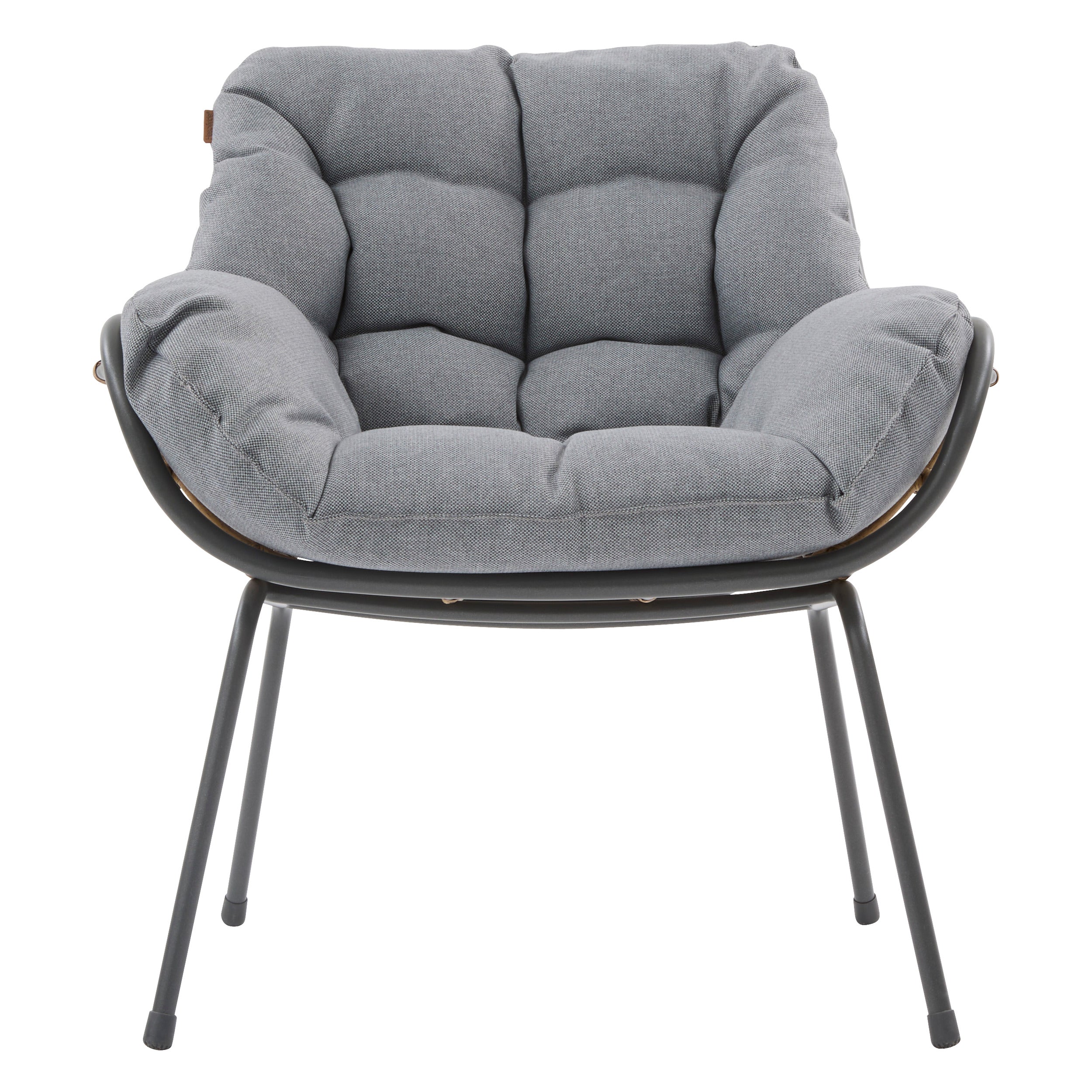 Set de lounge de gradina Paopao gri pentru 4 persoane de la Hesperide