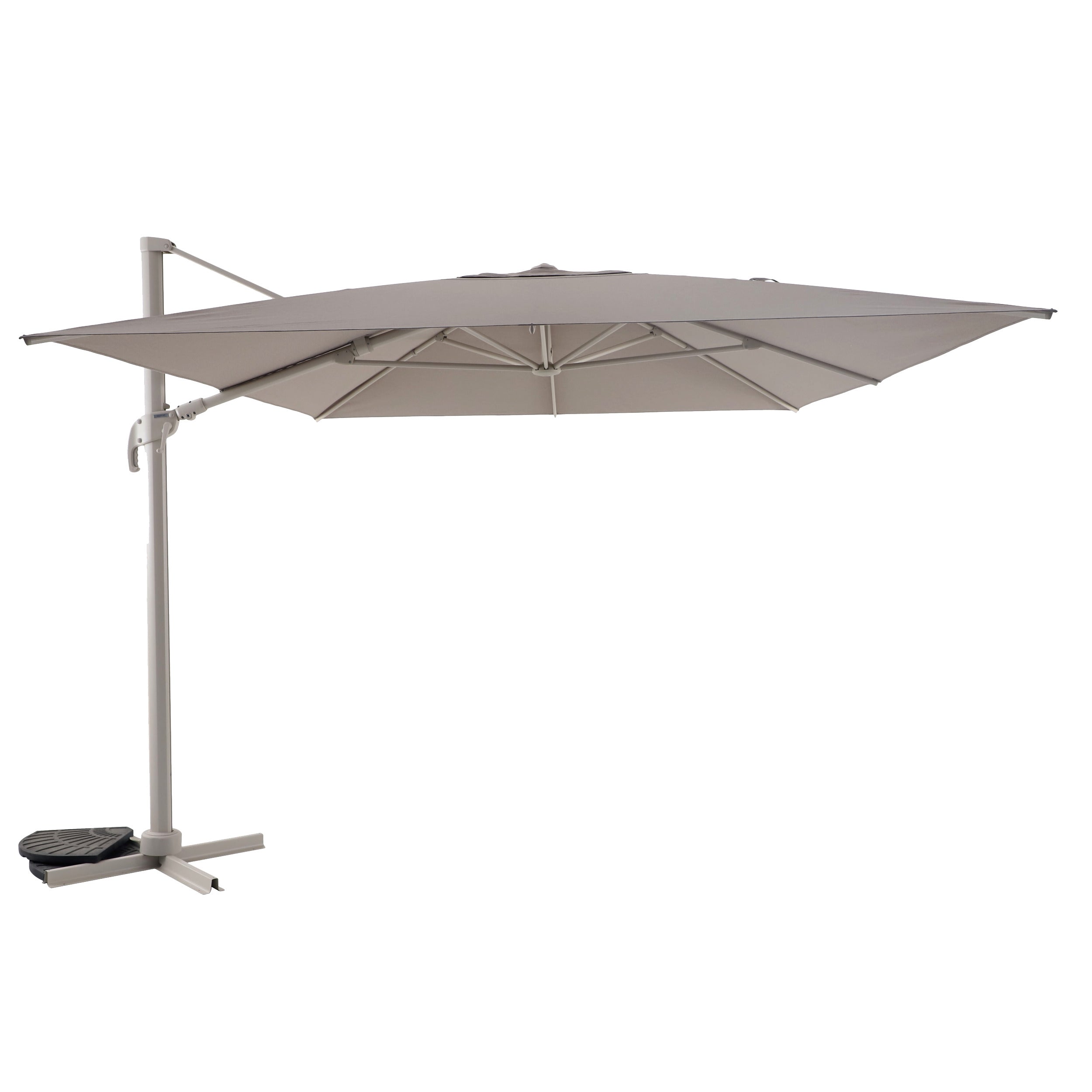 Parasol patrat deplasat inclinabil MELHIA In / Argila