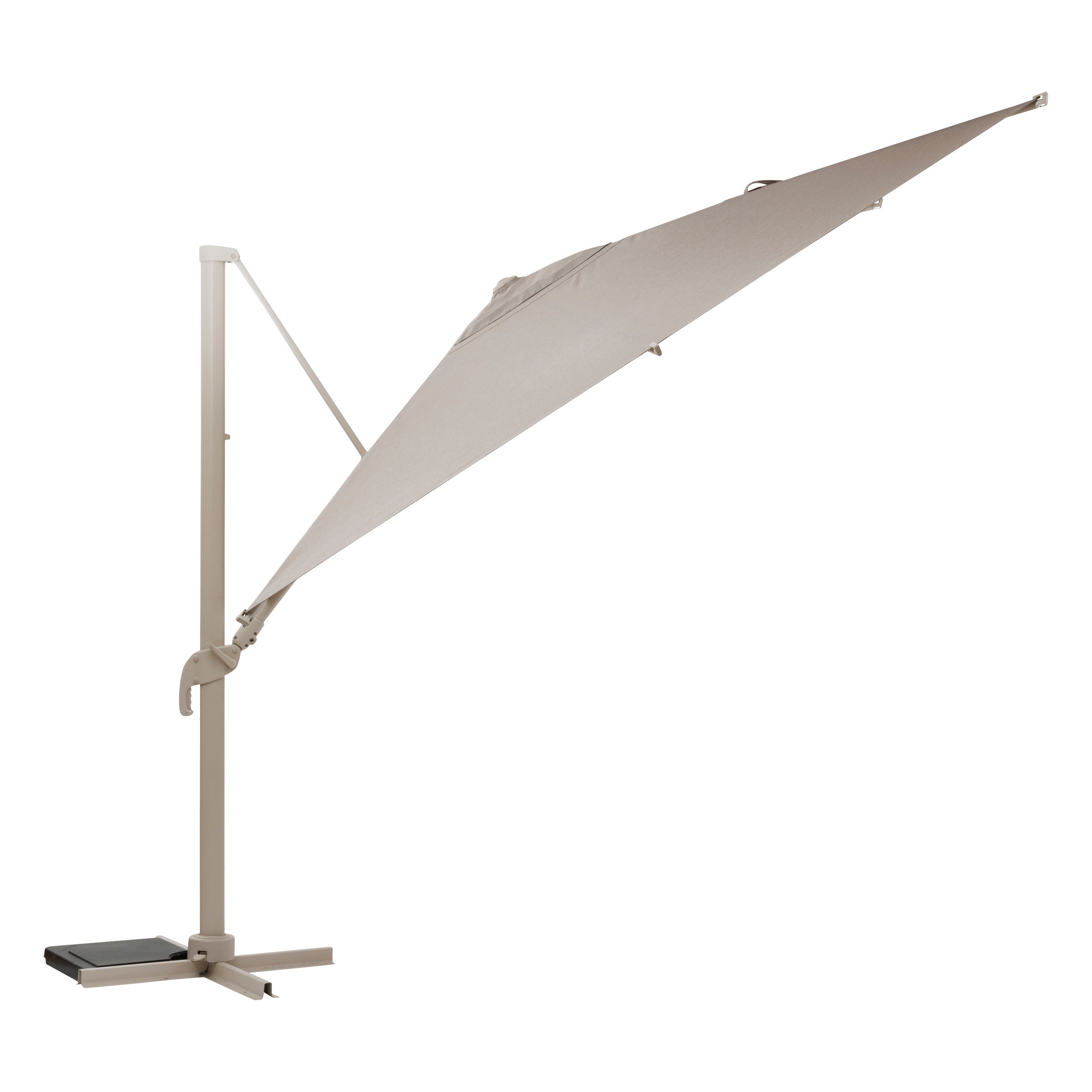 Parasol dreptunghiular deplasat inclinabil MELHIA In / Argila