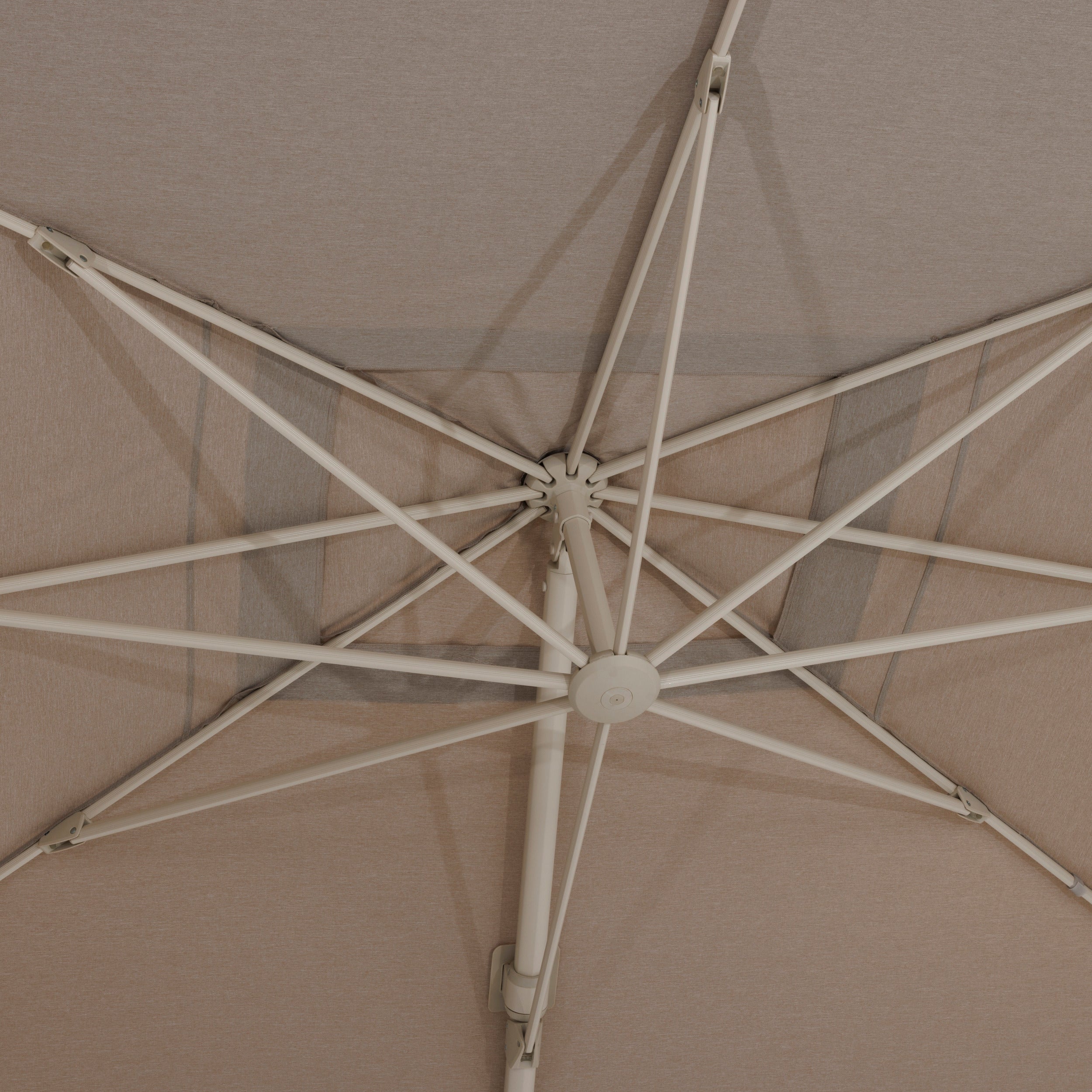 Parasol dreptunghiular deplasat inclinabil MELHIA In / Argila
