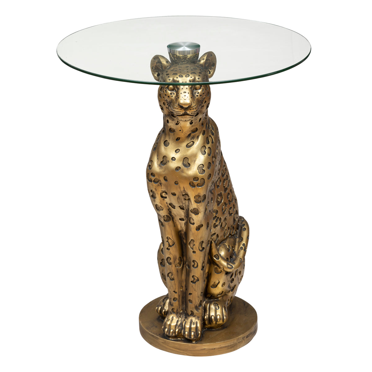 Mobilier interior, masa laterala rotunda leopard wild - Atmosphera